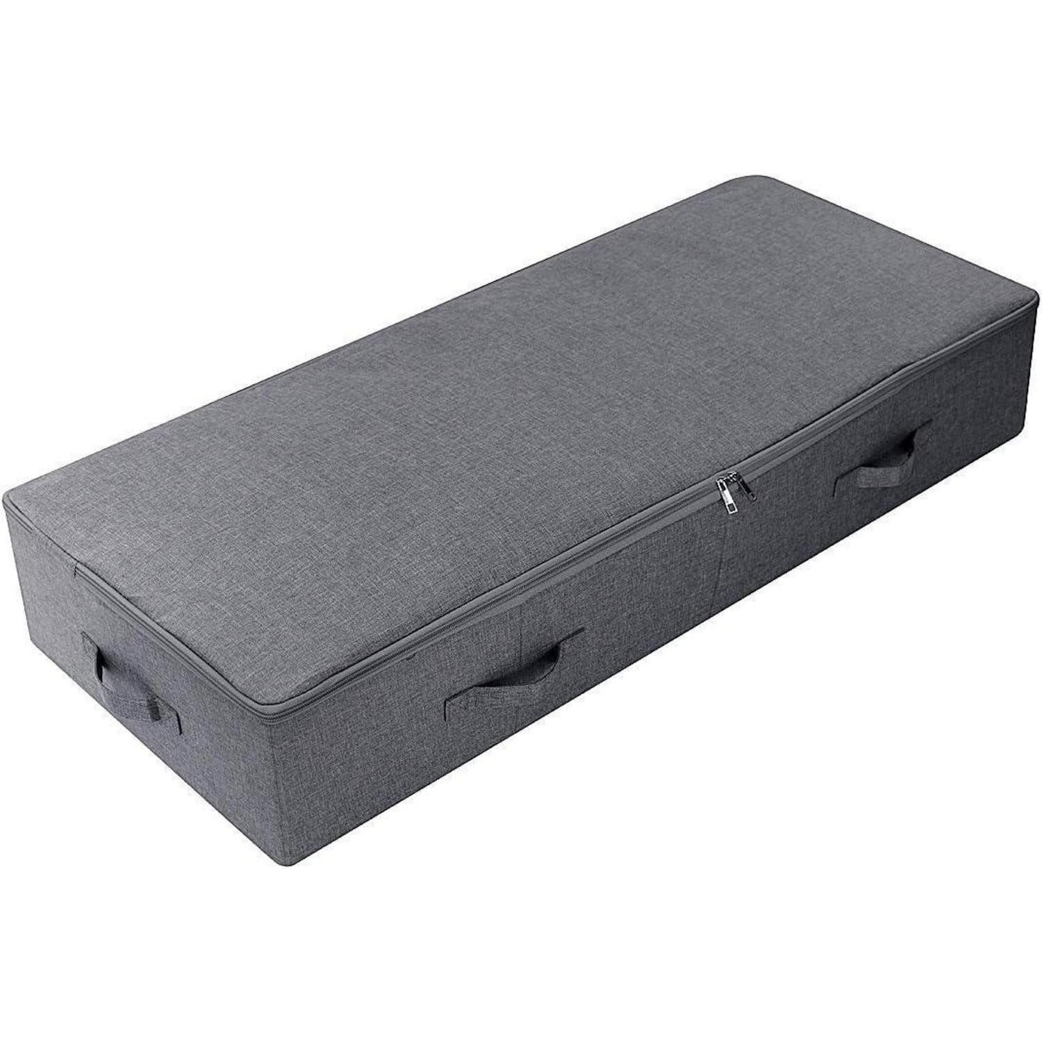 LuxusKollektion Unterbettkommode Unterbett Aufbewahrungsbehälter Leinengewebe 100*43*18cm Schwarzgrau