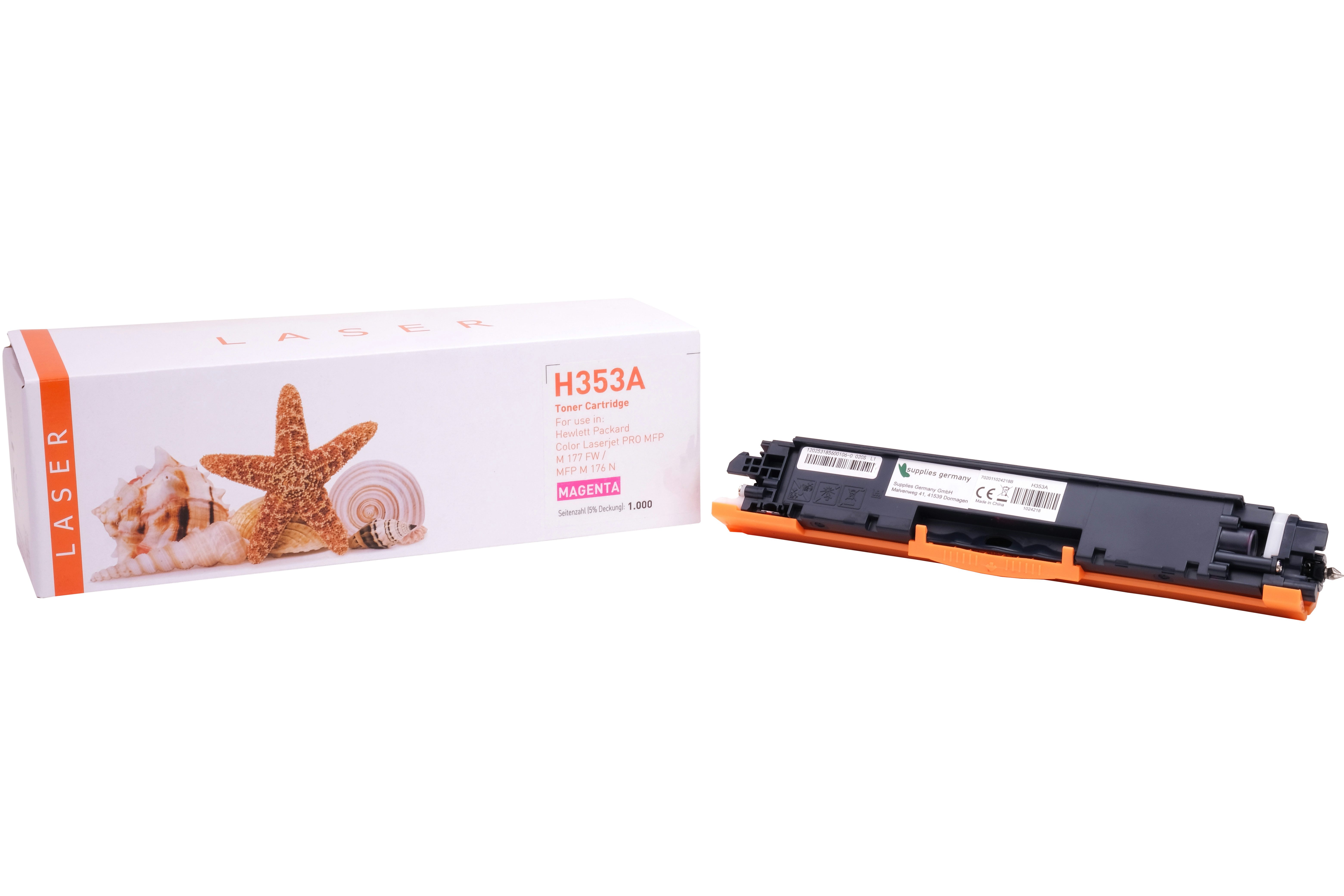 Supplies Germany Tonerkartusche 1.000 Seiten, (1-St), Toner-Kit magenta magenta 1000 Seiten