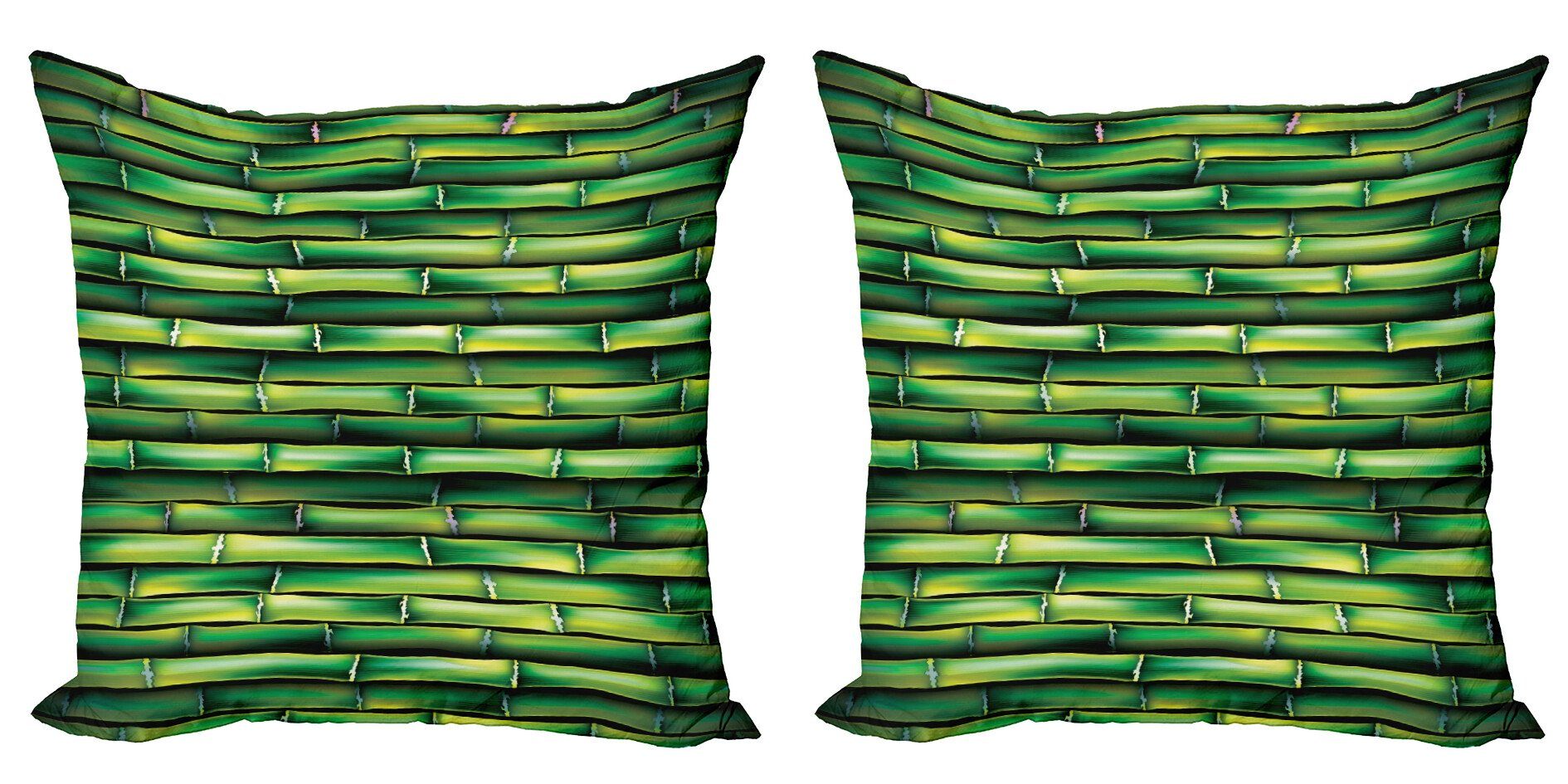 Kissenbezüge Modern Accent Doppelseitiger Digitaldruck, Abakuhaus (2 Stück), Bambus Baumstämme Spa | Kissenbezüge