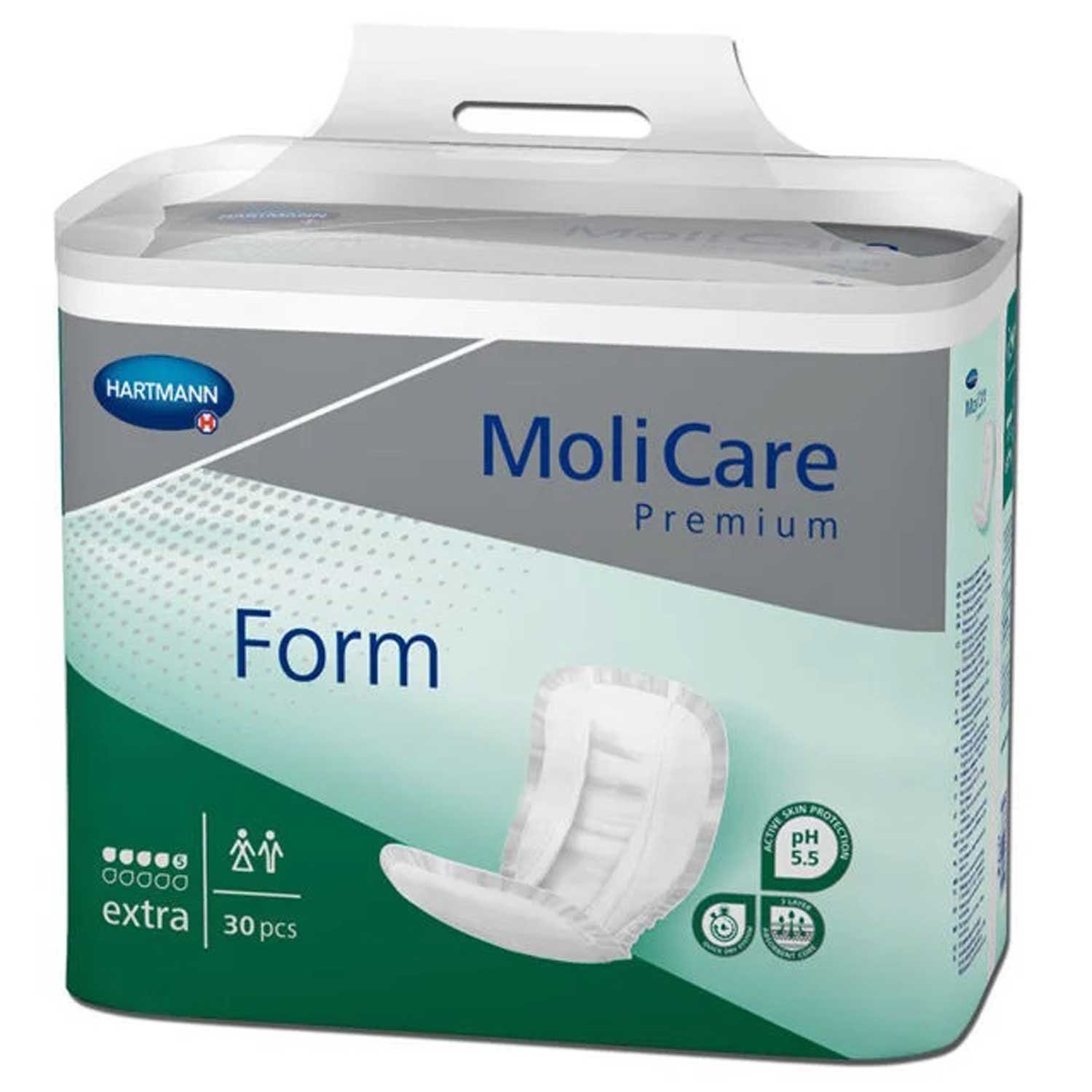 Molicare Inkontinenz-Einlage MoliCare® Premium Form 9 Tropfen Maxi x4, 9 Tropfen, 128-St., Sofort-Trocken-Gefühl, anatomische große Inkontinenzvorlage – Bild 2 von 5