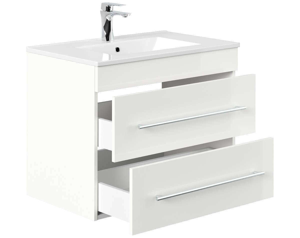 Posseik Waschtisch-Set Badmöbel Waschtisch KlassikX 75cm, inkl. Waschbecken günstig online kaufen