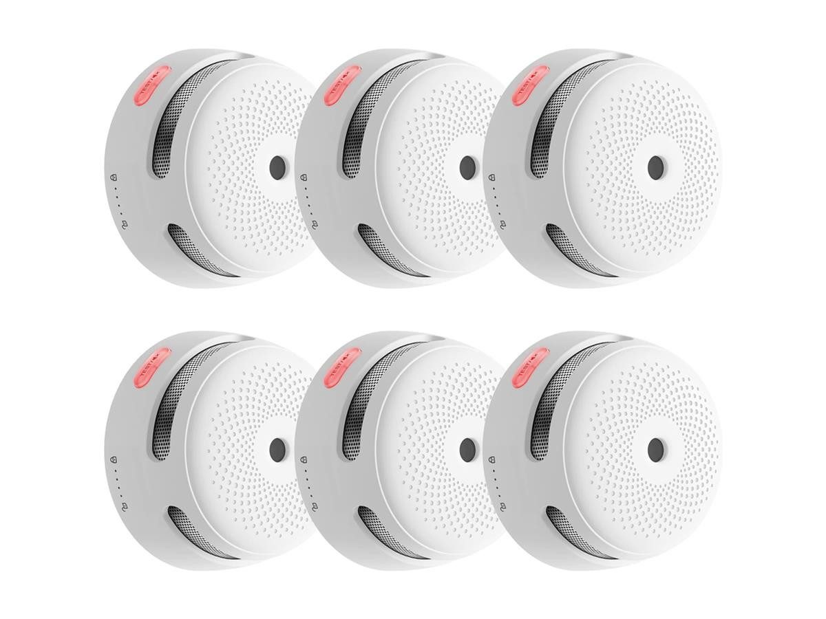 X-SENSE 6x XS01-M Rauchmelder (WLAN-Rauchmelder, kompatibel mit FS31/FS61/FS121, SBS50 Basisstation)