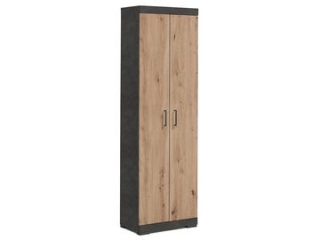 möbelando Garderobenschrank Birkenhead 60 x 195 x 35 cm (B/H/T)