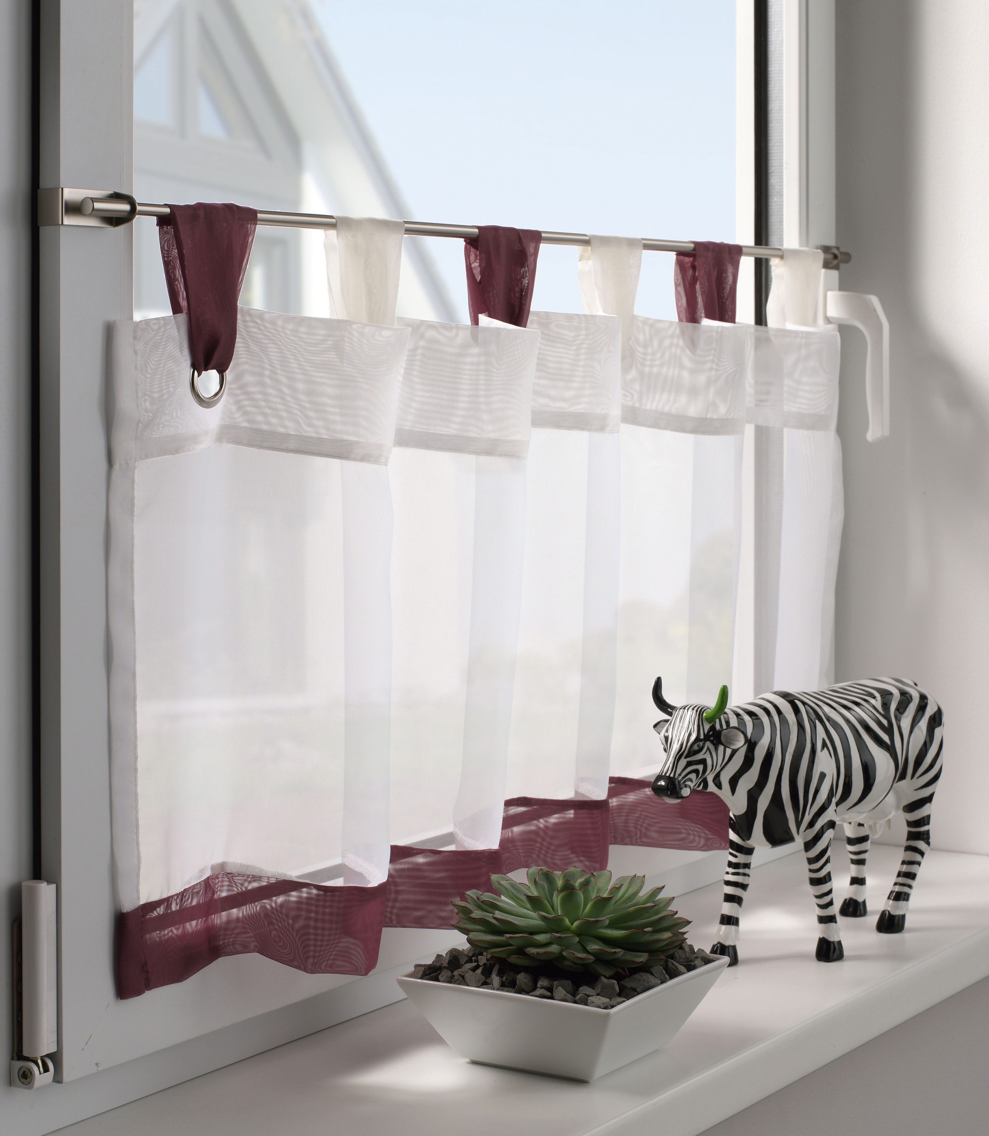 GARDINIA Scheibenstange Spannvitrage, Ø 9 mm, 1-läufig, ausziehbar, ohne Bo günstig online kaufen