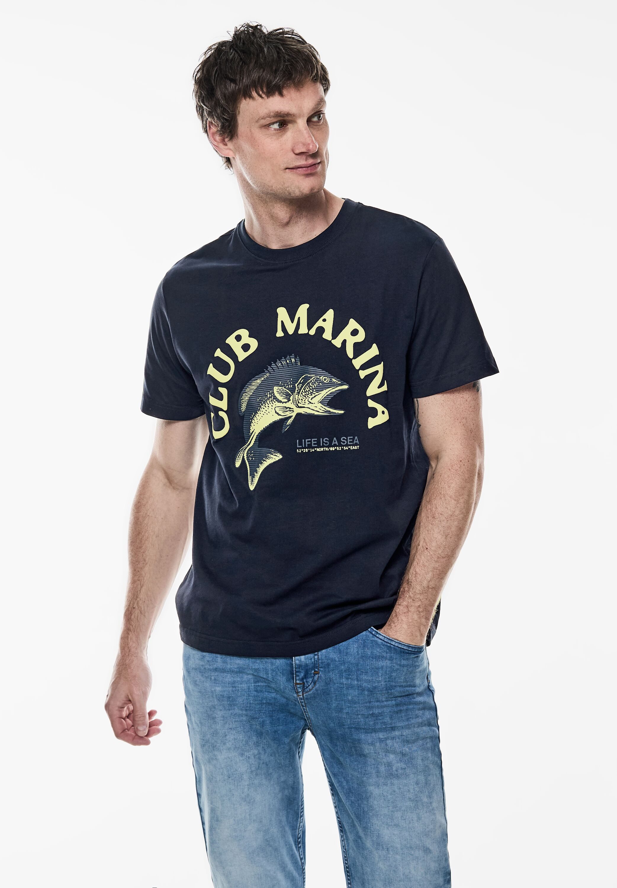 STREET ONE MEN T-Shirt, aus reiner Baumwolle günstig online kaufen