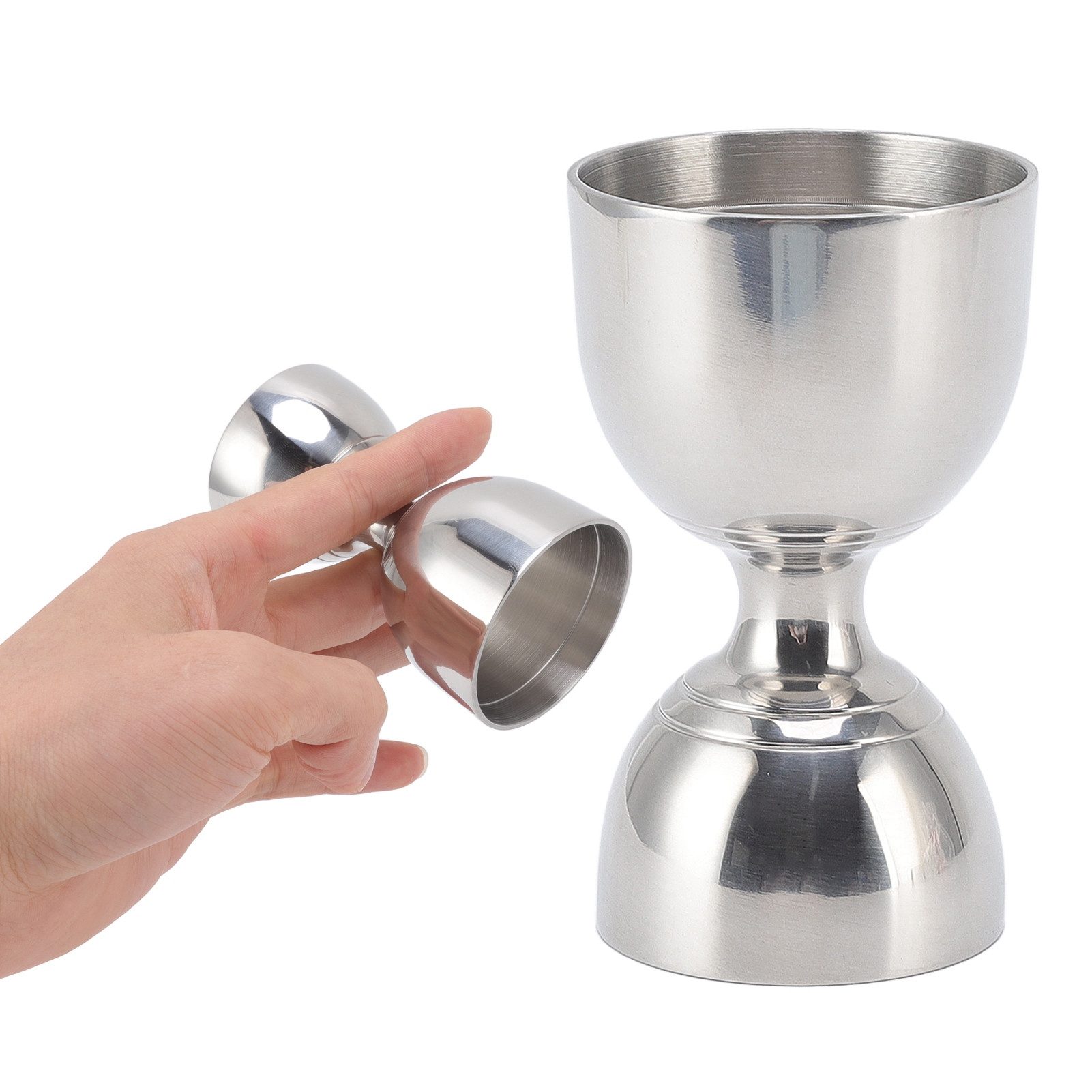 SURFOU Barmaß Cocktail Відсадники 30/60ml –Edelstahl Barmaß & Shotmaß für präzises Mixen, (Hochwertiger Edelstahl Cocktail Messbecher mit breiter Öffnung, 1-St), Robust, rostfrei, langlebig