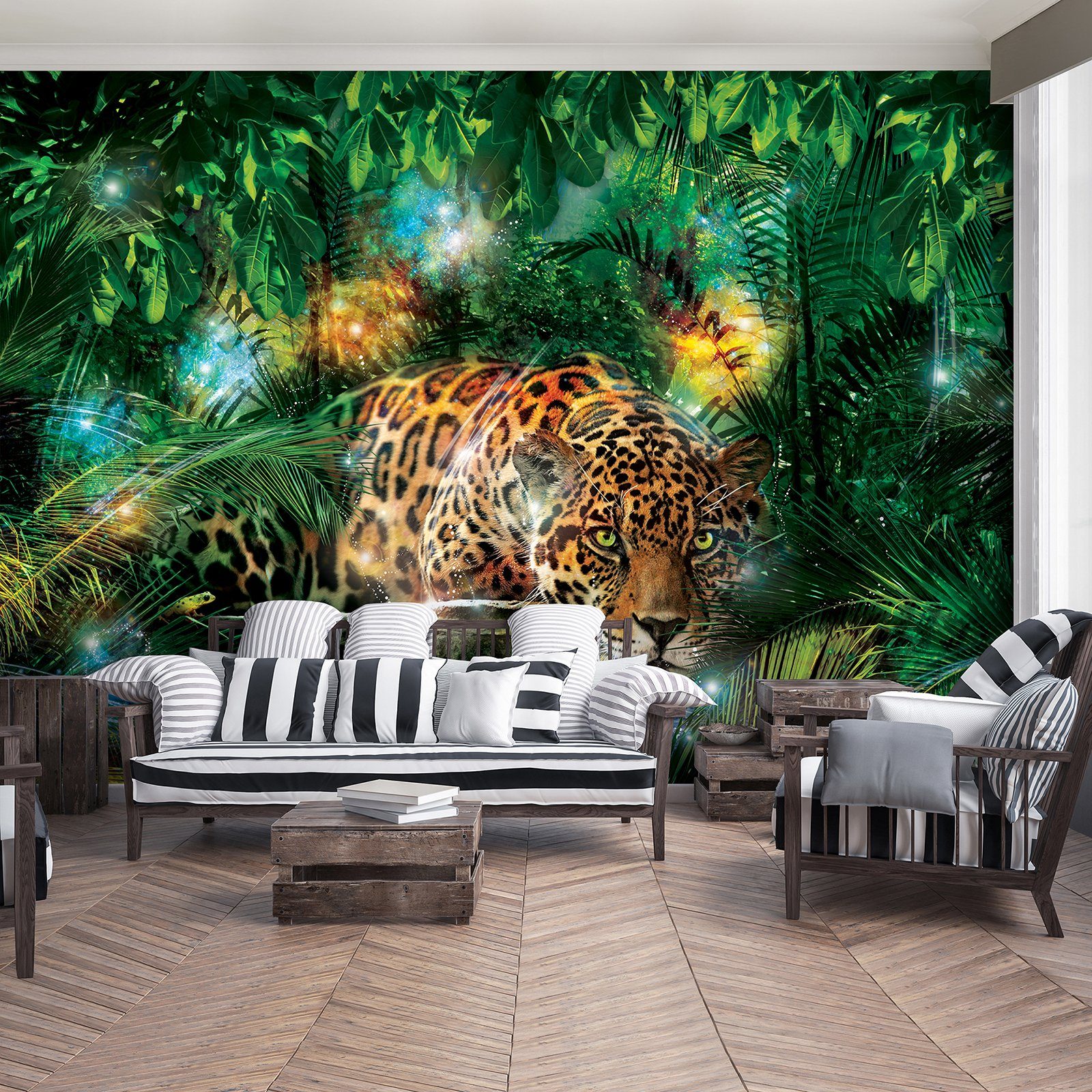 Nature, Fototapete Wandtapete inklusive Tiere Dschungel Kleister Wallarena 104x70 Wohnzimmer cm, Vliestapete Jaguar Schlafzimmer Glatt,