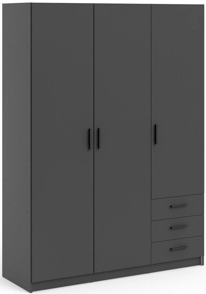 Home affaire Kleiderschrank Sprint, viel Stauraum, robuste Qualität, 3 Breiten 98, 147, 195 cm Breite 98,5/147 oder 195,5 cm, je mit Einlegeböden und Kleidersta – Bild 4 von 5