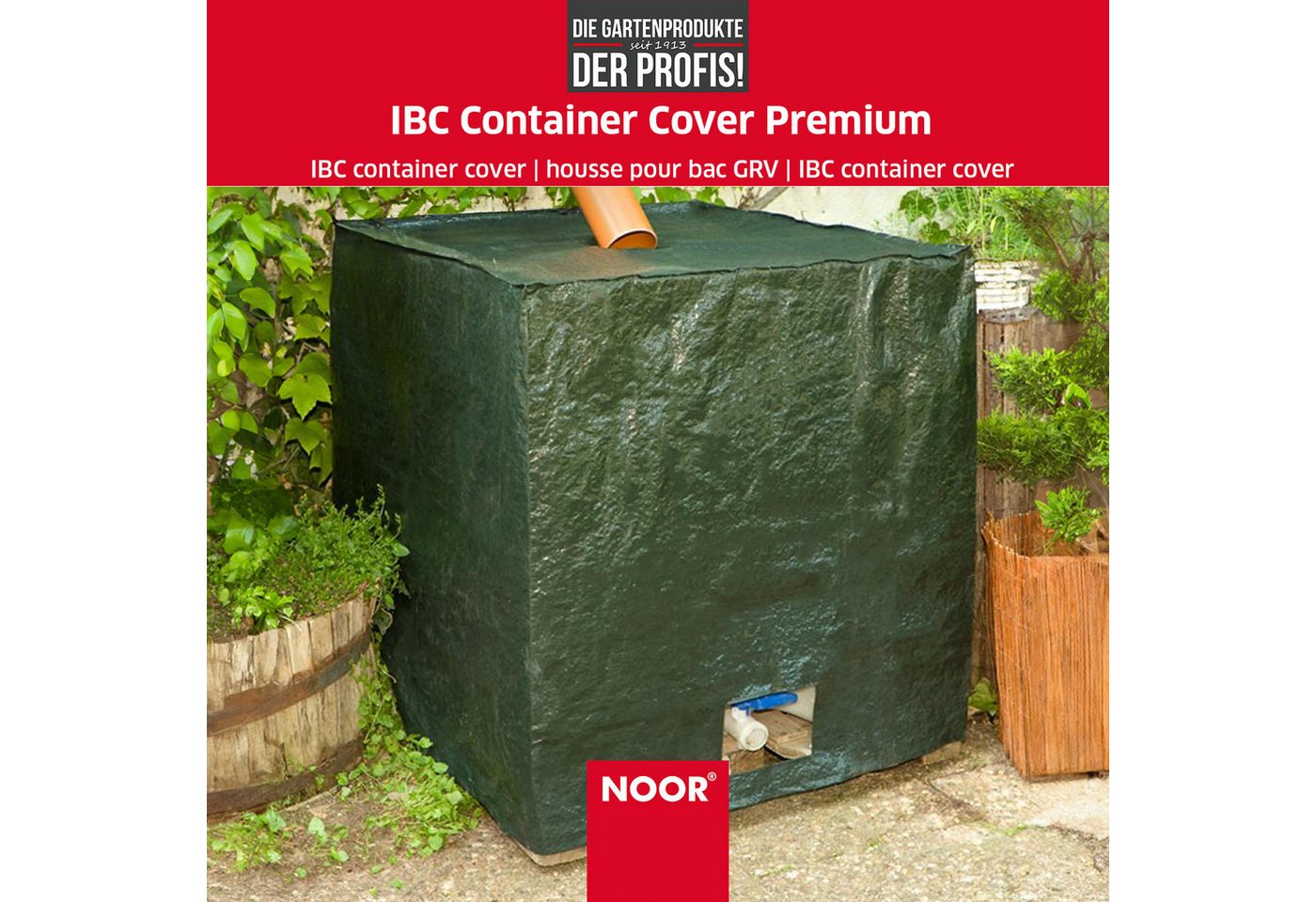 Thumbnail - NOOR Wassertank IBC Container Cover Premium - 200g/m² - Abdeckung für Gittertank, recyclebar und umweltfreundlich - einf...