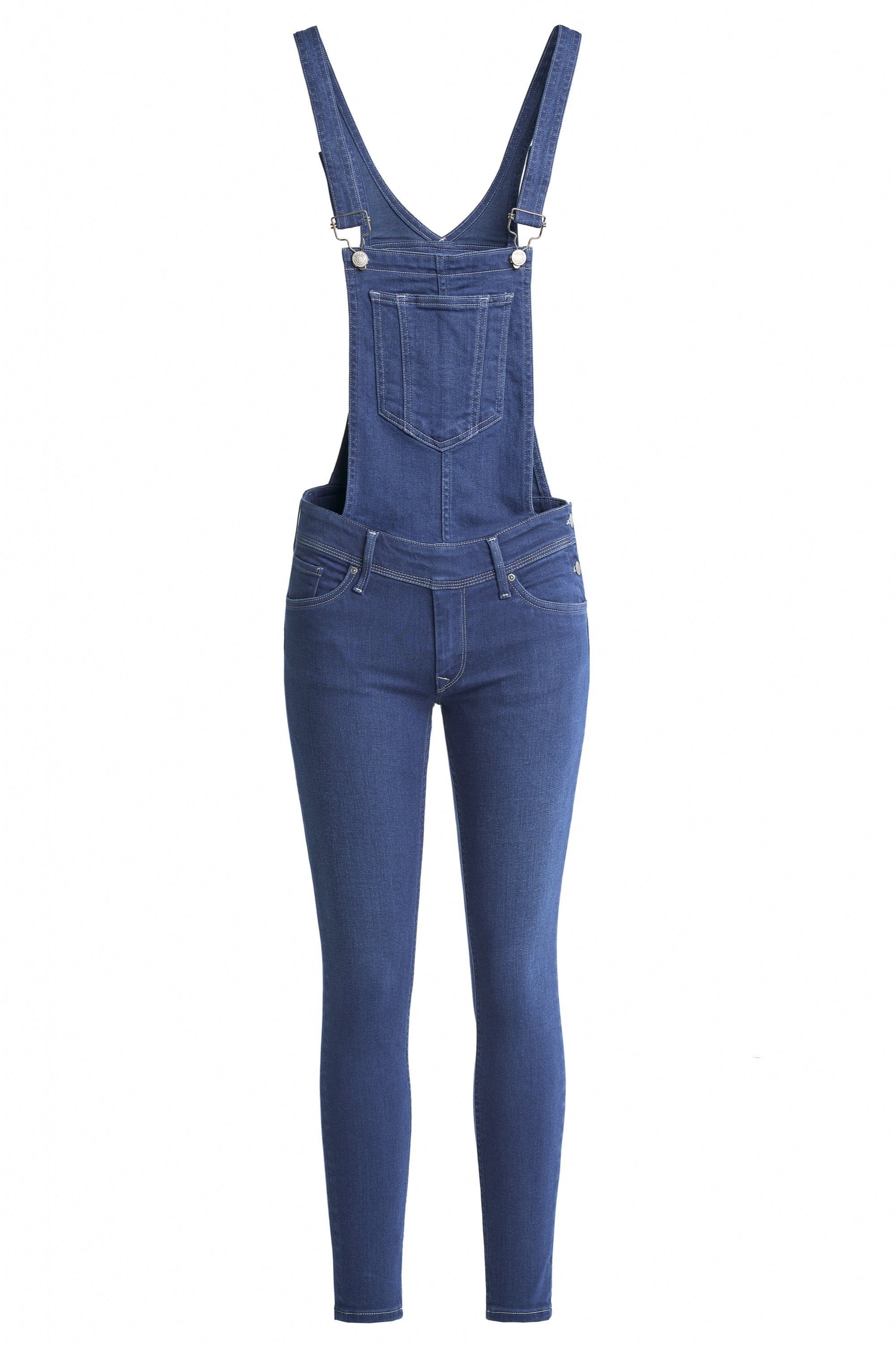 125181.8503 Salsa WONDER PUSH blue JEANS SALSA bright OVERALL Stretch-Jeans UP