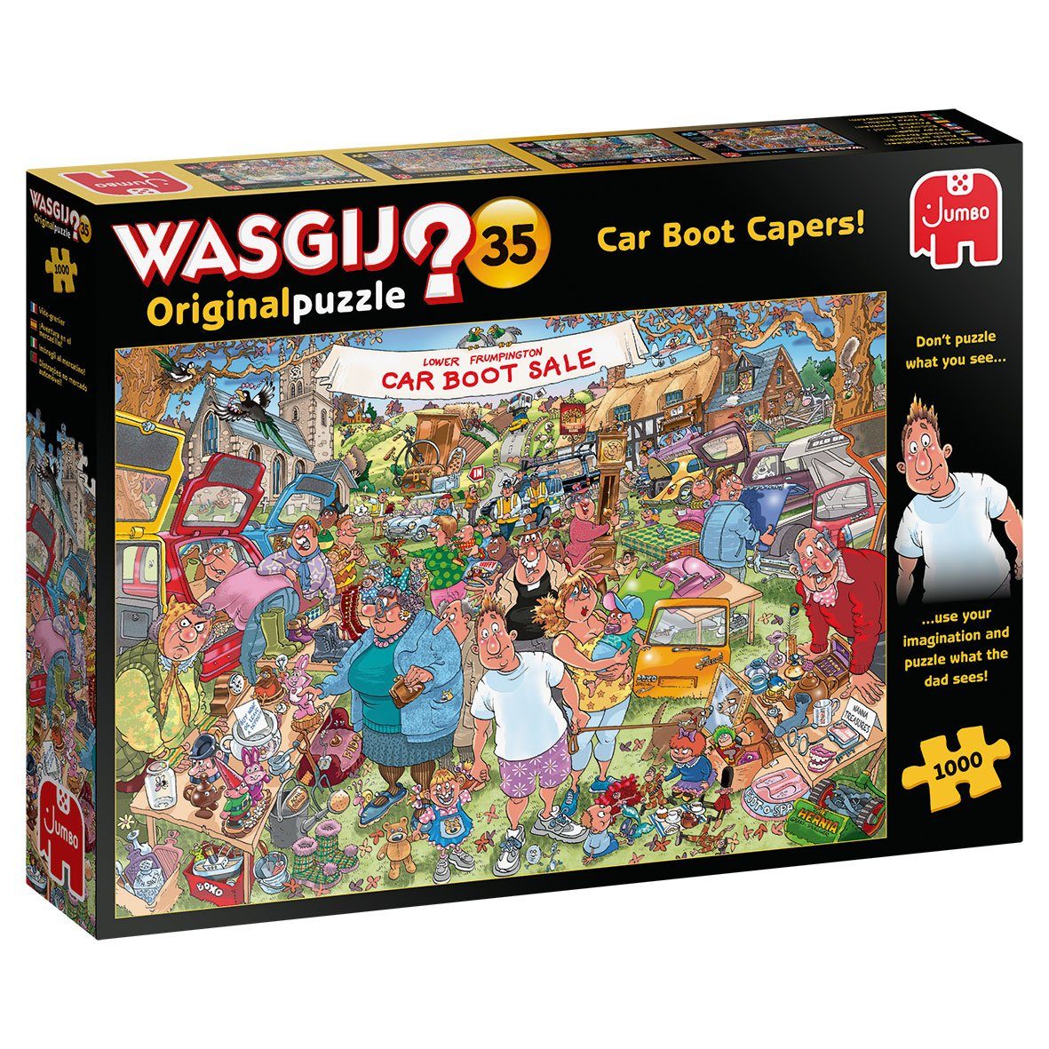 Jumbo Spiele Puzzle Wasgij Original 35 Flohmarkt-Chaos 1000 Teile Puzzle, 1000 Puzzleteile, Made in Europe