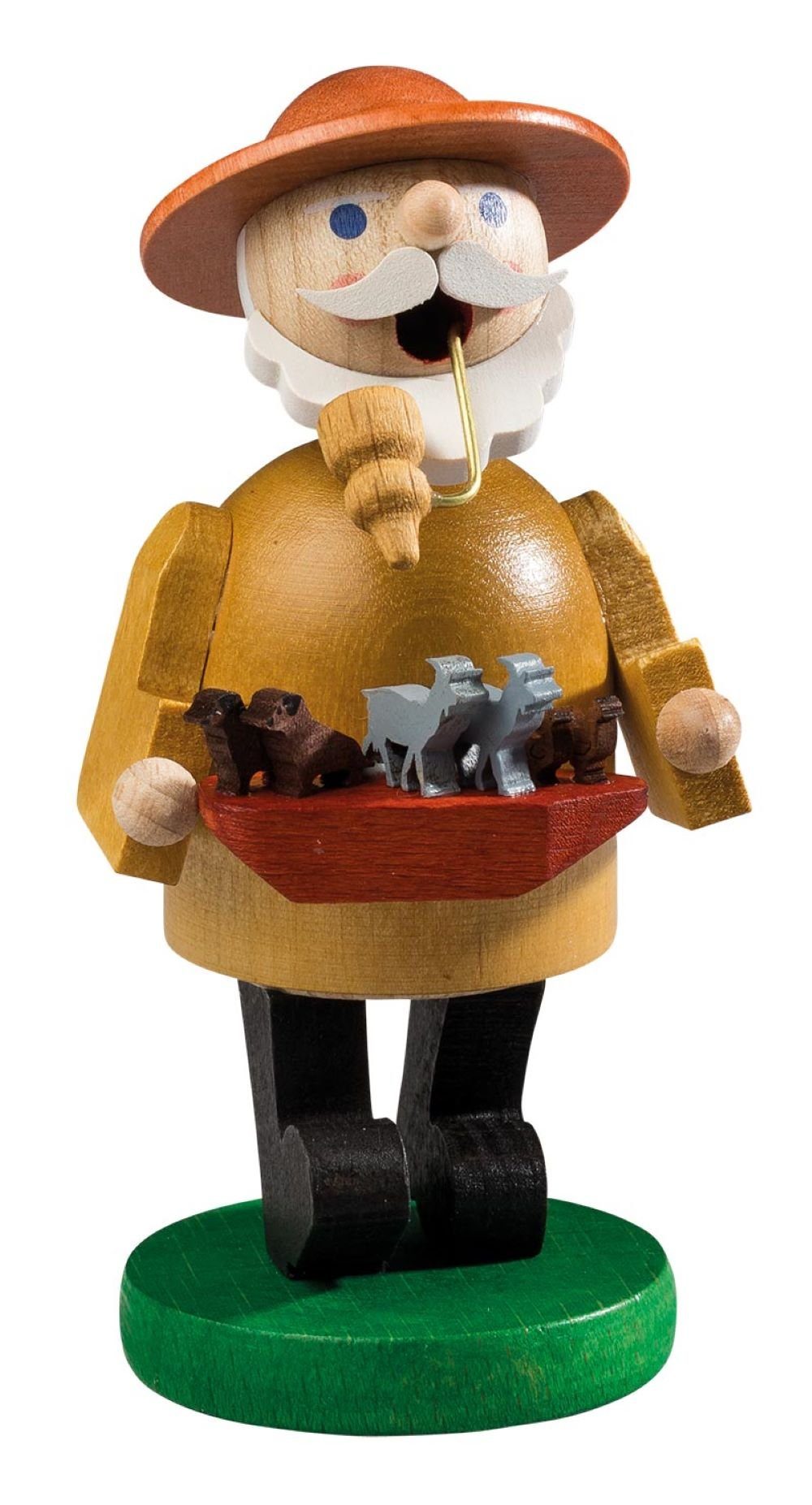 Richard Glaesser Räuchermännchen Minirauchmann Noah mit Arche, Handwerkskunst original Erzgebirge