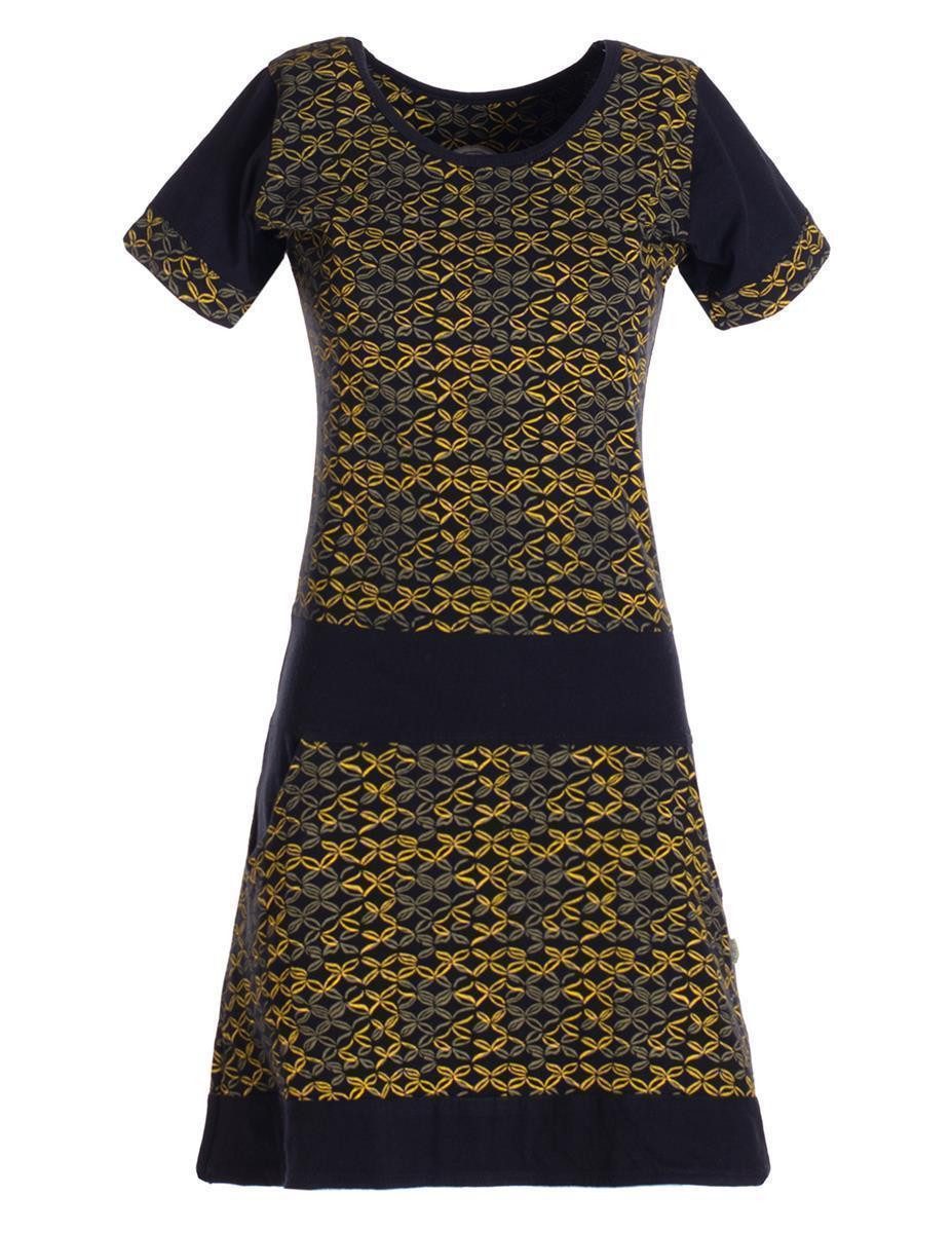 Vishes Tunikakleid Damen Longshirt-Kleid kurzarm Mini-Kleid günstig online kaufen