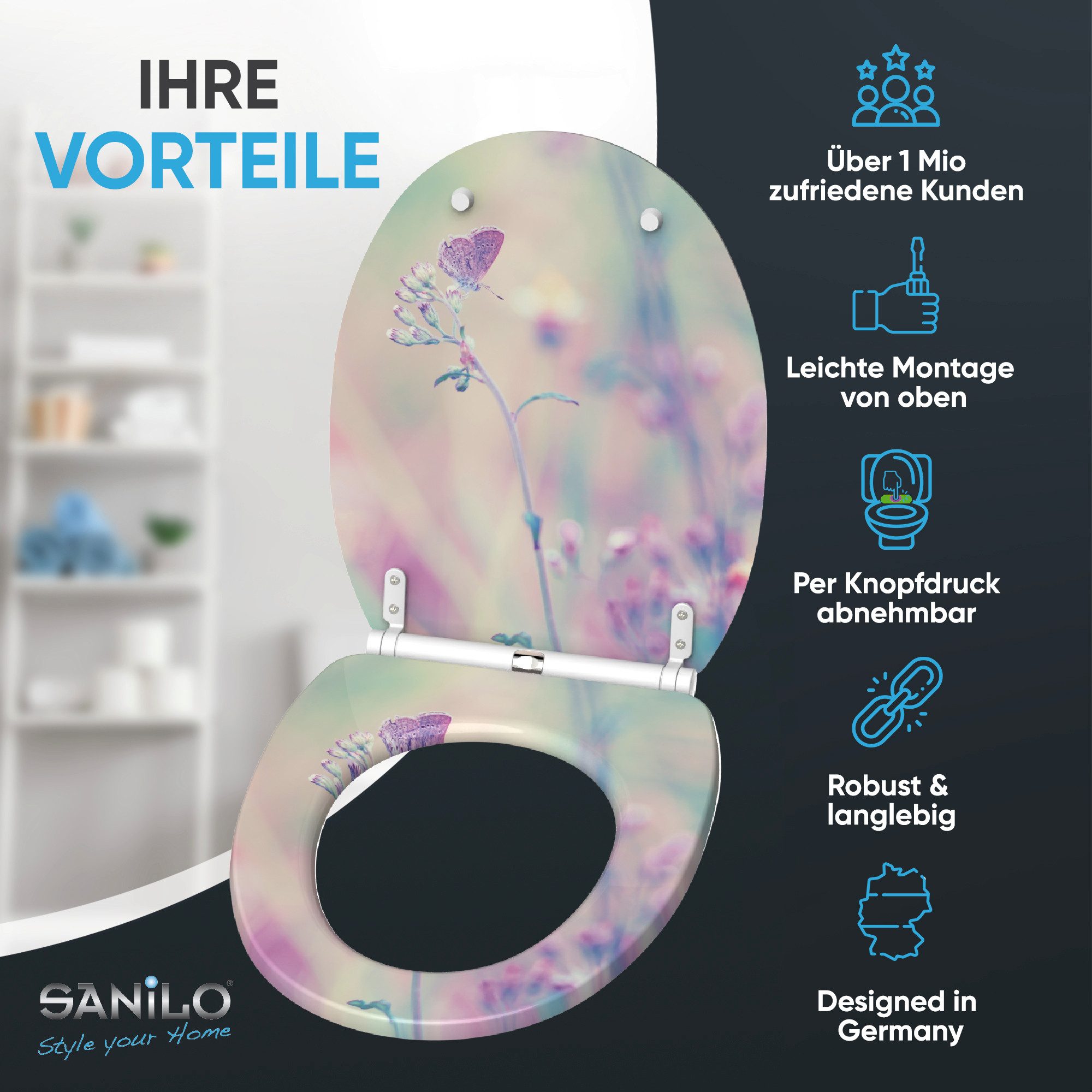 Sanilo WC-Sitz mit Absenkautomatik & Top Fix in vielen Designs, hochwertig, günstig online kaufen