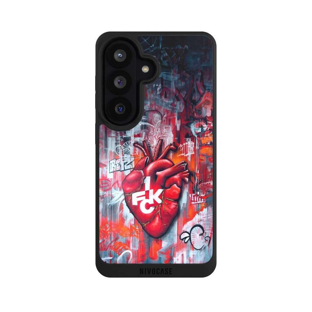 NIVOCASE Handyhülle 1. FCK Herz 1. FC Kaiserslautern 1.FCK Herz, Samsung Galaxy S26 Handyhülle Hülle NIVOpure Case Schwarz