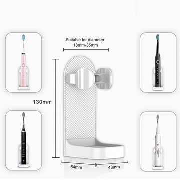Lubgitsr Zahnbürstenhalter 2 Pack Elektrische Zahnbürstenhalter zur Wandmontage, Stark Klebende, (2-St)