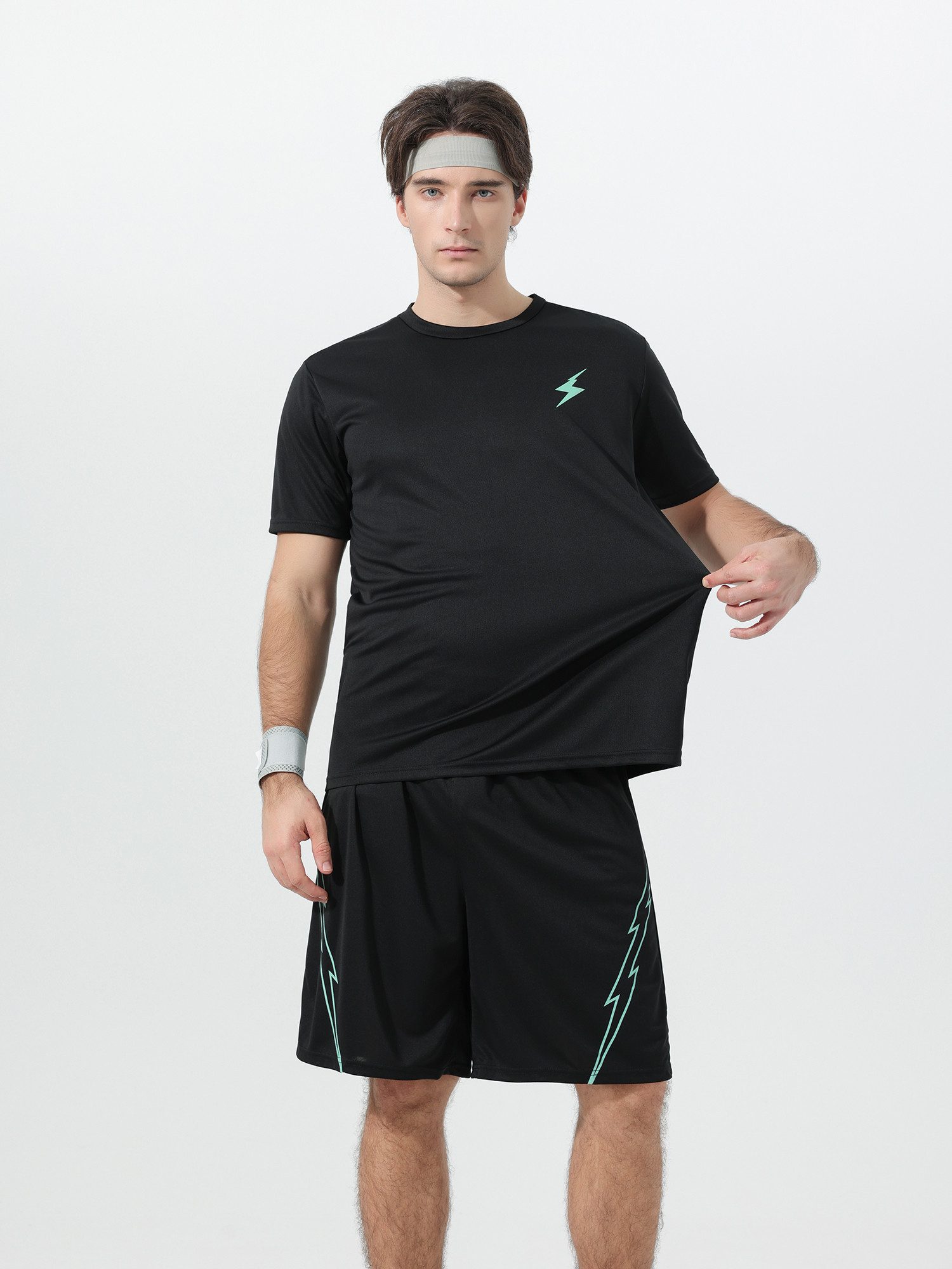 YOUTHUP Sportanzug, Herren Sportanzug mit Farbverlauf Regular Fit Set