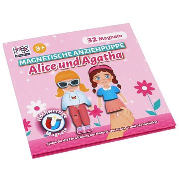 MAGNIKON Spiel, 32 Magnete Kleidung Magnetische Anziehpuppen Alice und Agatha 32 Magnete, Magnetanziehpuppe Anziehpuppe