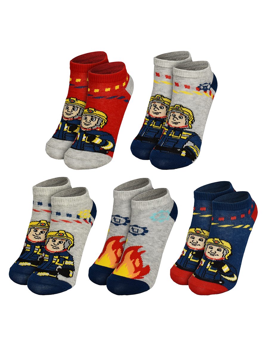 Socken Feuerwehrmann Sam Socken Sneaker Kindersocken Söckchen 5er Pack