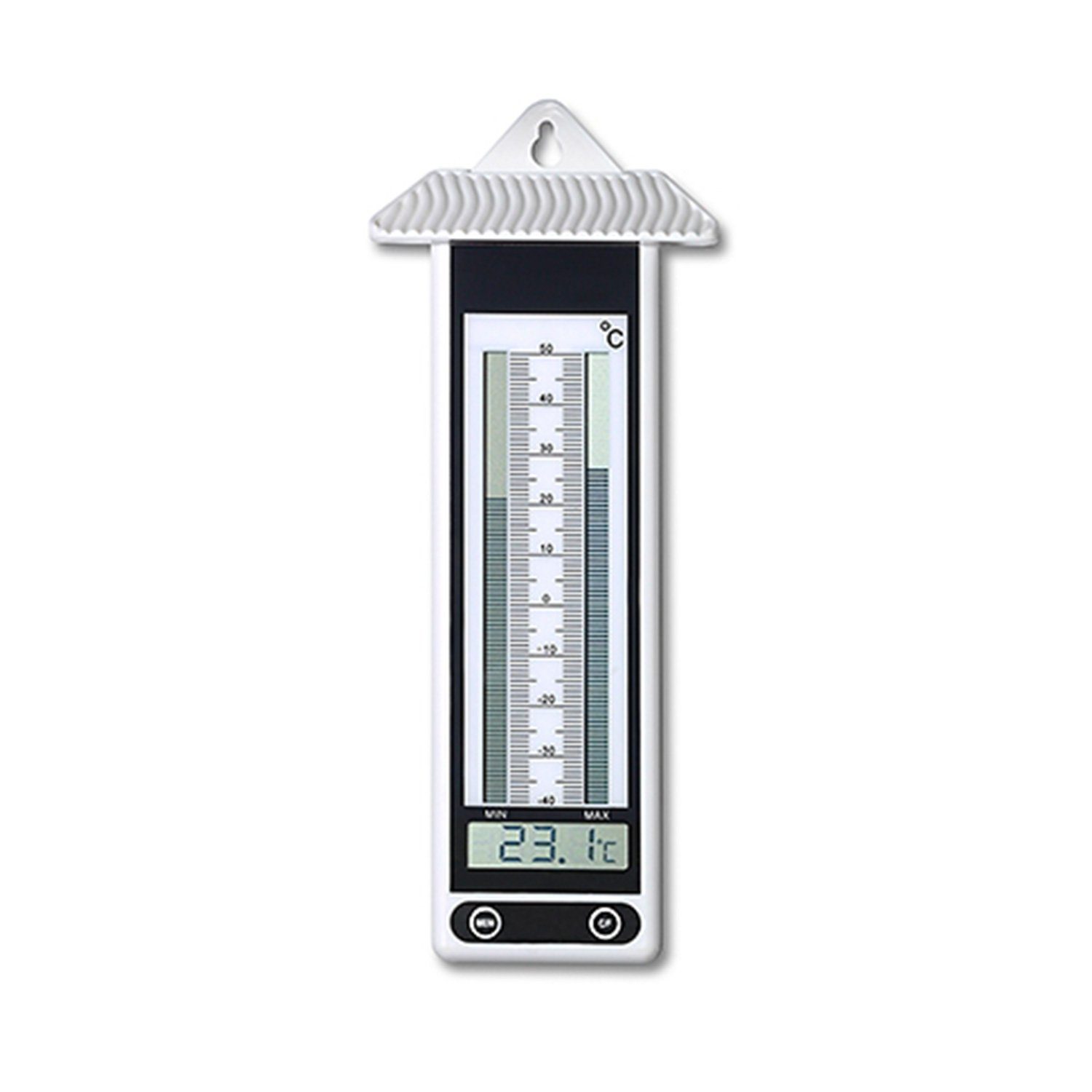 Wetterstation Max.-Min.-Thermometer für drinnen und draußen, weiß