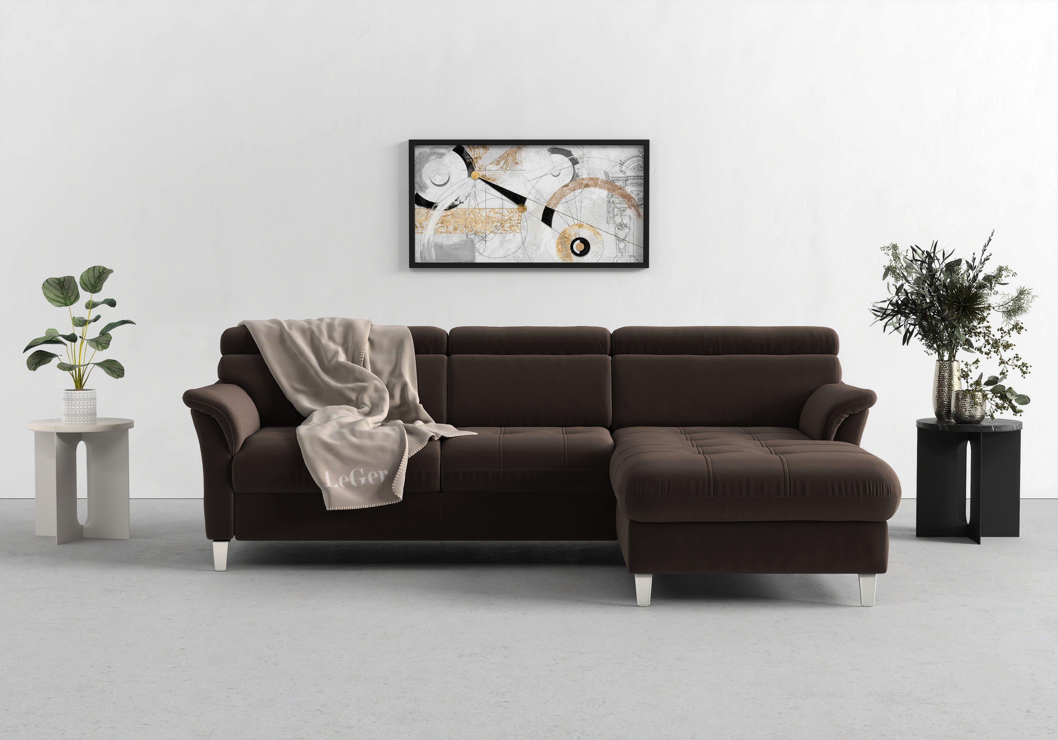 sit&more Ecksofa Marano, inklusive Kopfteilverstellung, mit wahlweise Bettkasten Bettfunktion