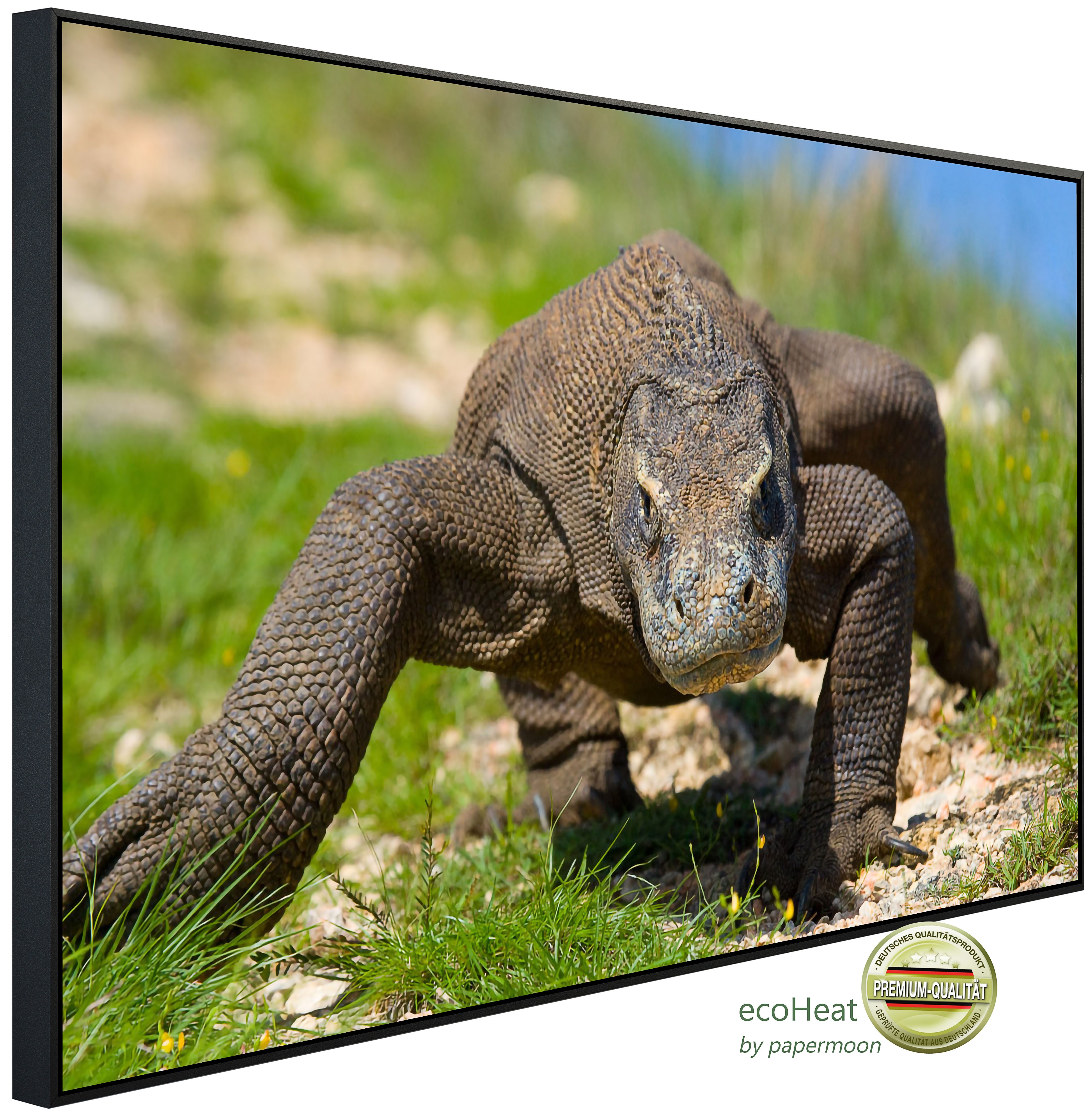 Papermoon Infrarotheizung INFRAROT-BILD-HEIZUNG, Komodo Drache, TÜV-Rheinland/GS zertifiziert, angenehme Strahlungswärme