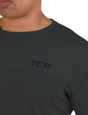 TCA Langarmshirt TCA Herren Langarm Laufshirt - Dunkelgrün, XL (1-tlg)