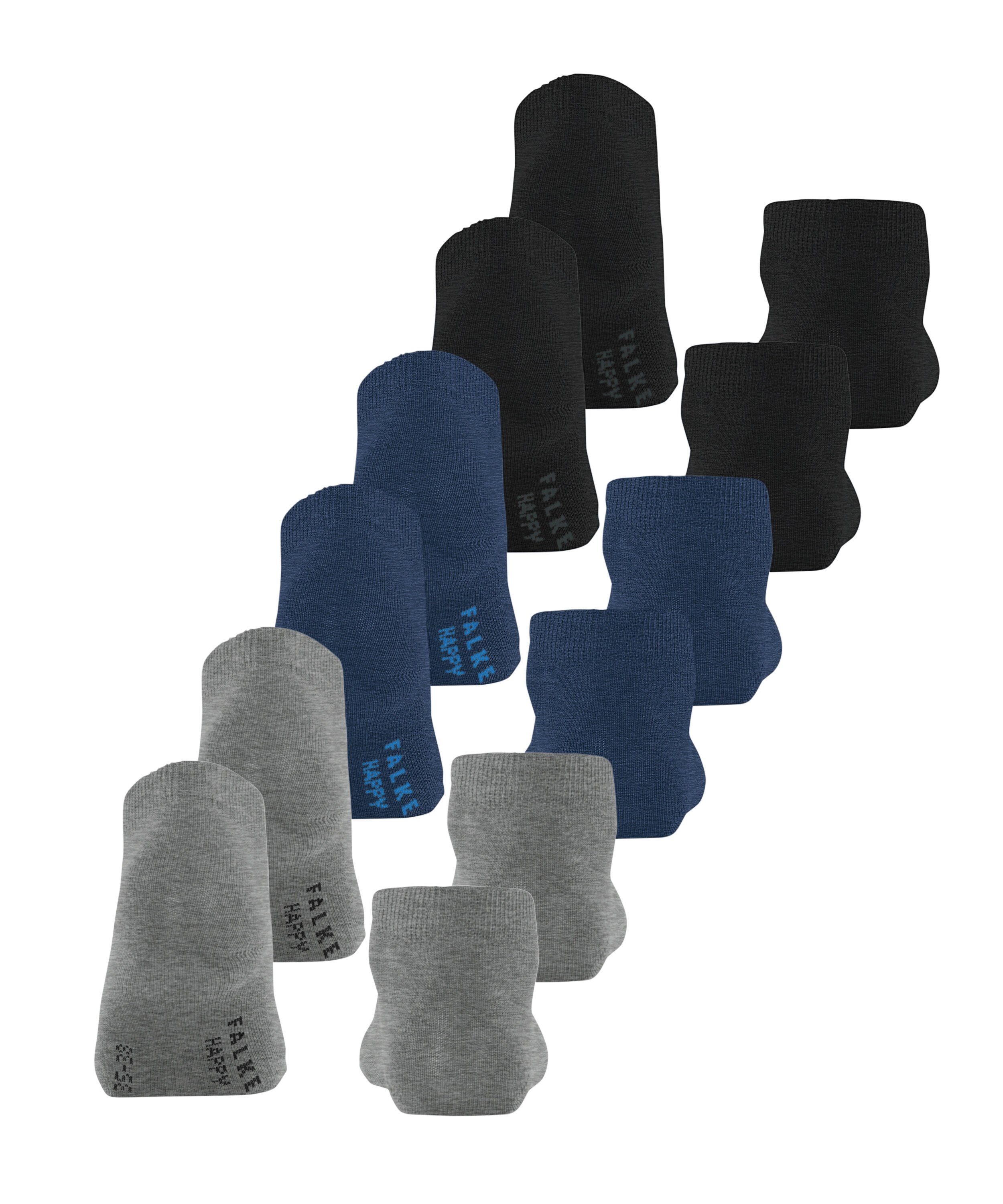 Set Sneakersocken (6-Paar) 6 6-Pack sortiment aus (0010) Bundle Happy Baumwollsneakern FALKE Paar