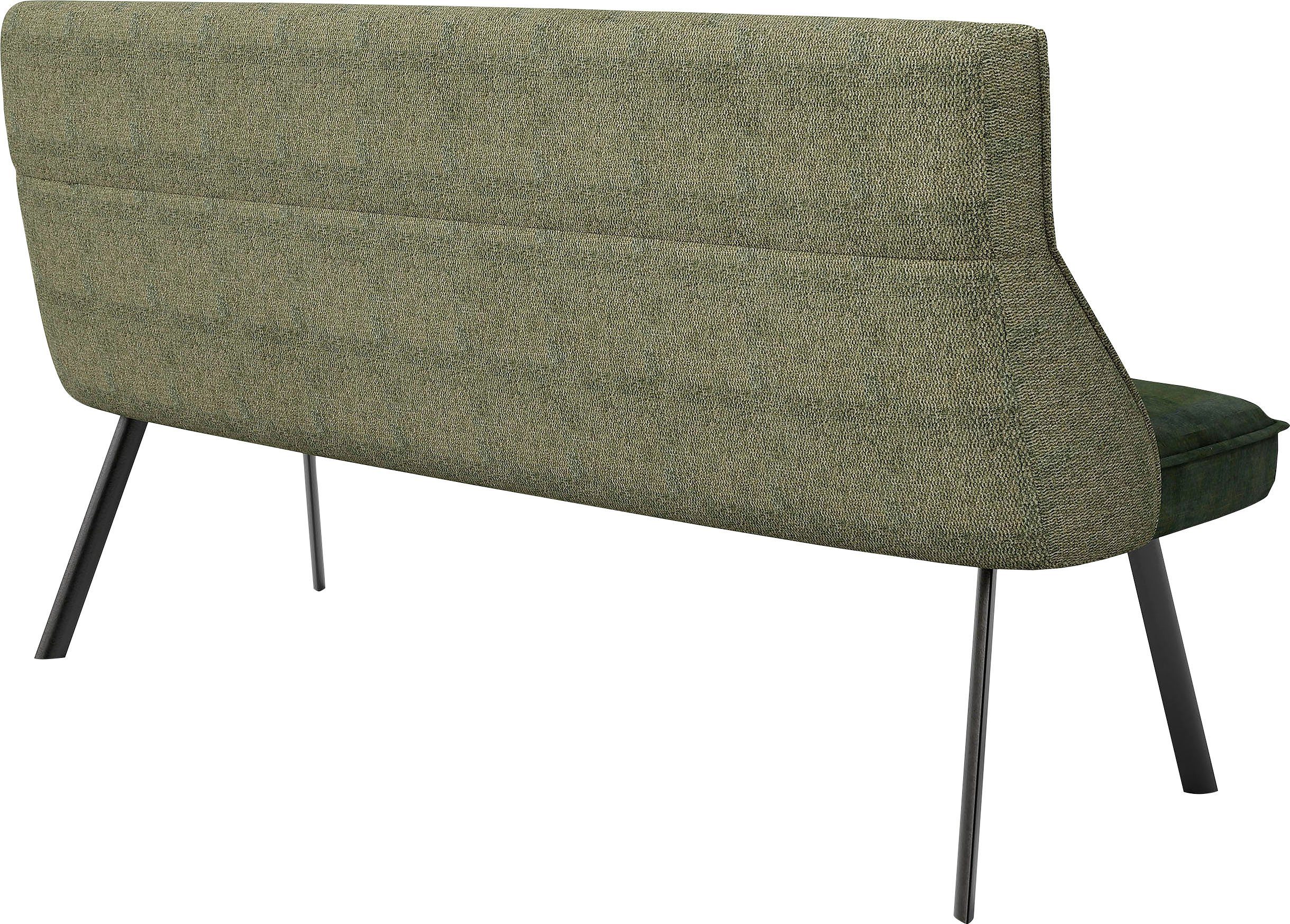 byLIVING Polsterbank California (1-St), 180 cm Bank, Webstoff und Vintage Samt mit gemütlicher Nosaqfederung