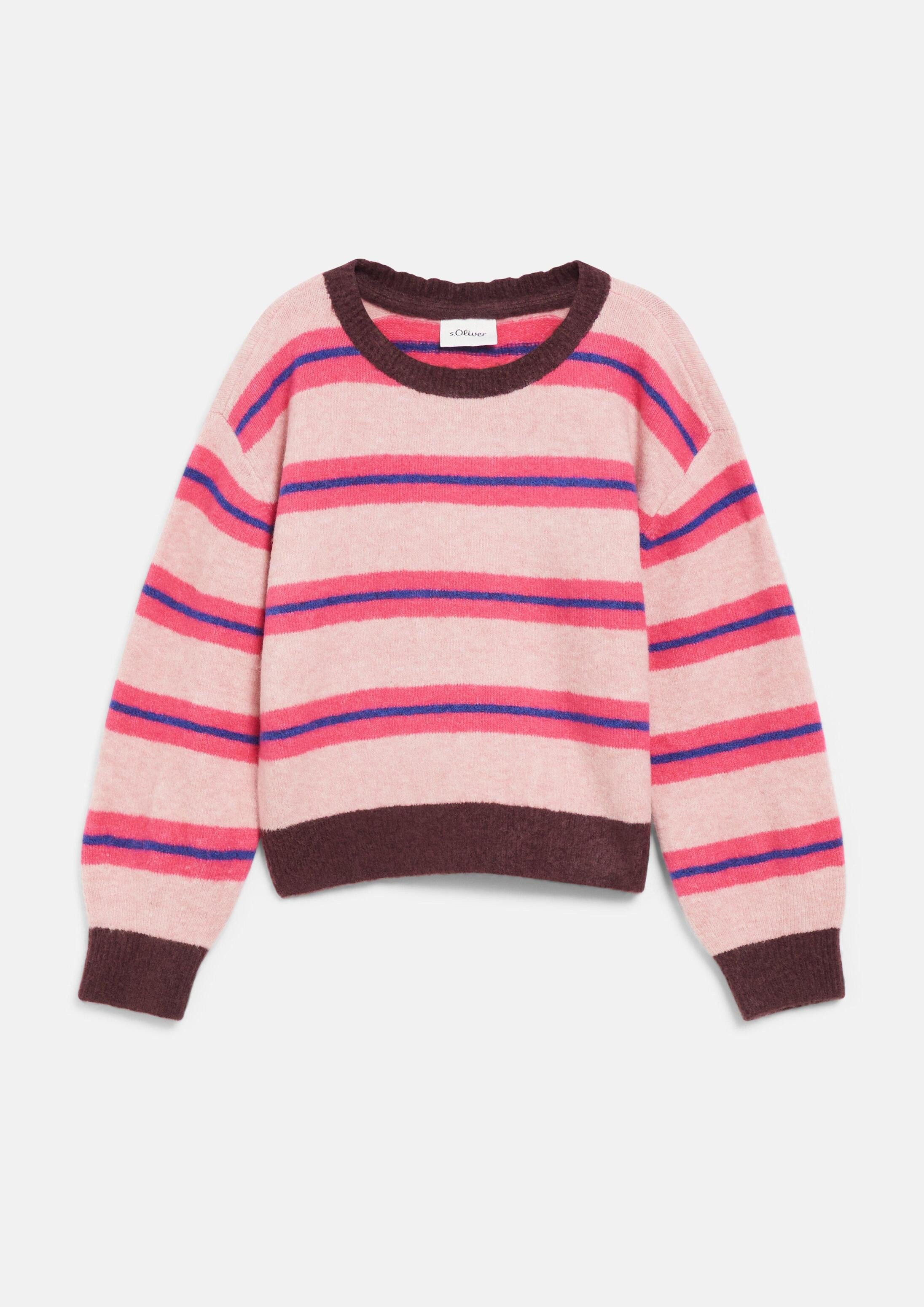s.Oliver Longpullover Strickpullover Flauschiger Strickpullover im Loose Fit