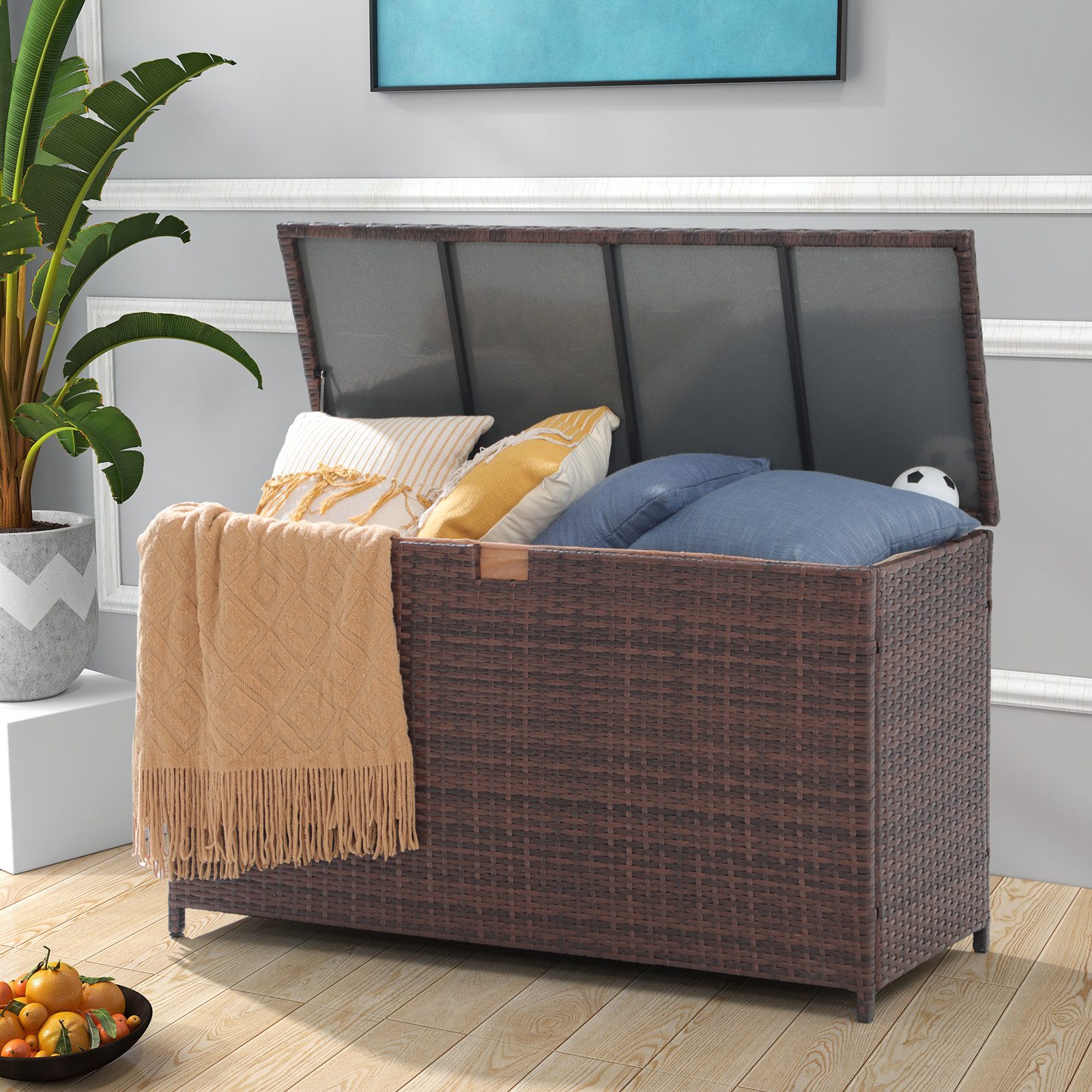 JOIVI Aufbewahrungsbox Auflagenbox 125 Gallon Gartenbox mit Deckl (Aufbewah günstig online kaufen