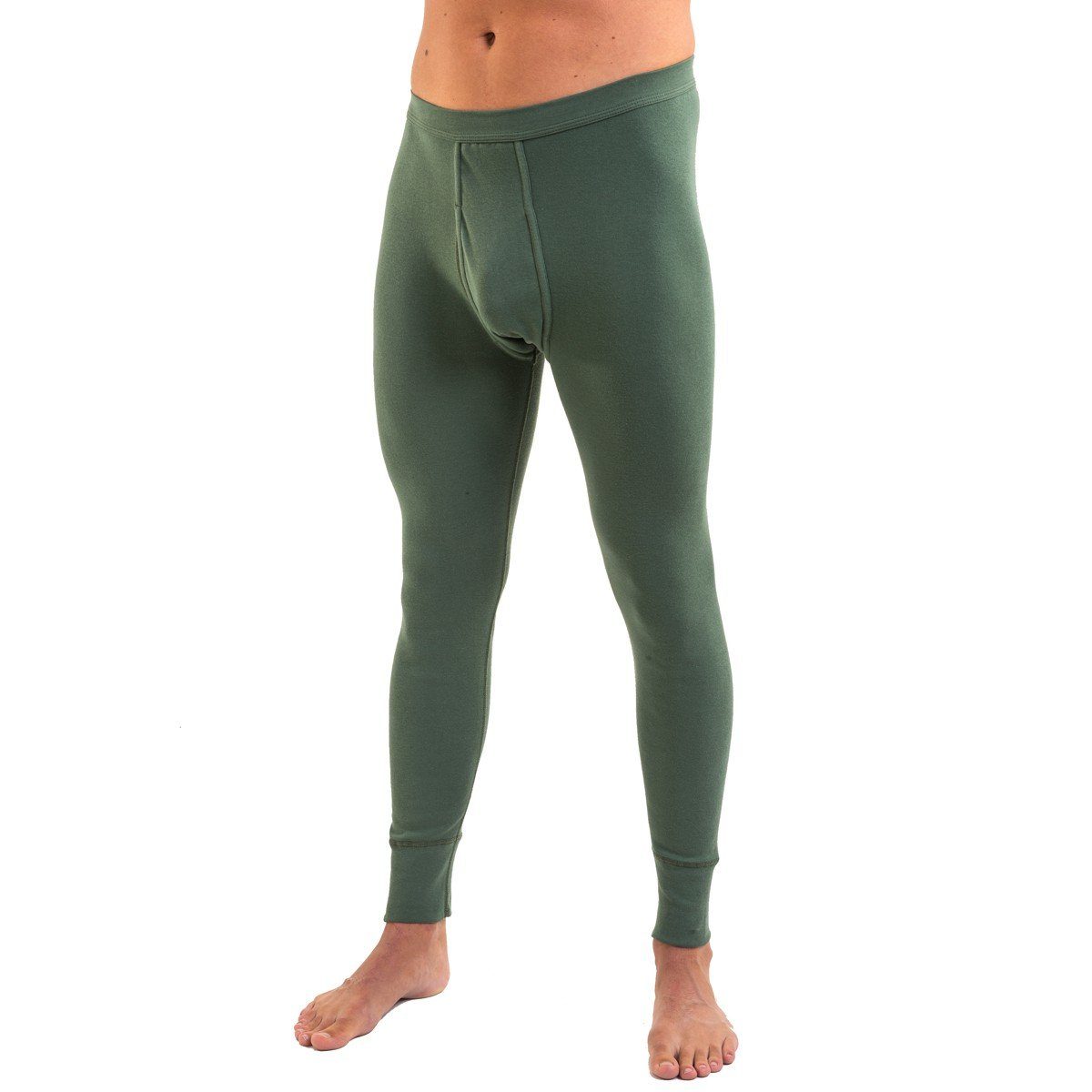 HERMKO Lange Unterhose Long Johns, lange Unterwäsche, Underwear Tights mit Eingriff,100 % Bio-Baumwolle, Weichbund, elast. Beinabschlüsse