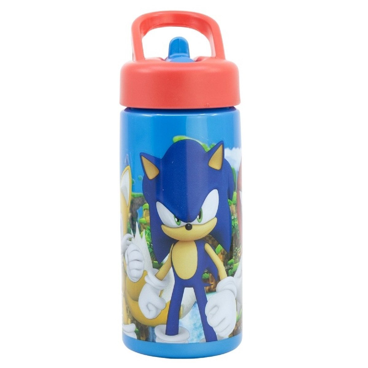 Sonic The Hedgehog Trinkflasche Kinder Wasserflasche 410 ml für Alltag Schule und unterwegs