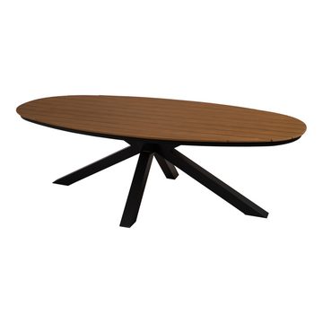 Lesli Living Gartentisch Gartentisch Tafel AREZZO oval 240cm Teaklook