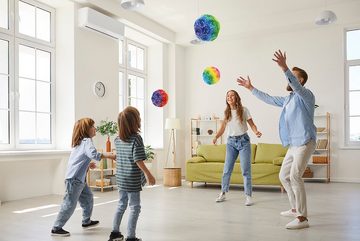 ELLUG Spielball 3er Set Springball, Moonball in Regenbogenfarben Ø7cm, mit hohen Sprüngen