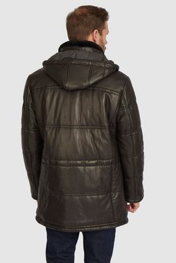 bugatti Lederjacke BUFREDERICO mit Stehkragen und Kapuze