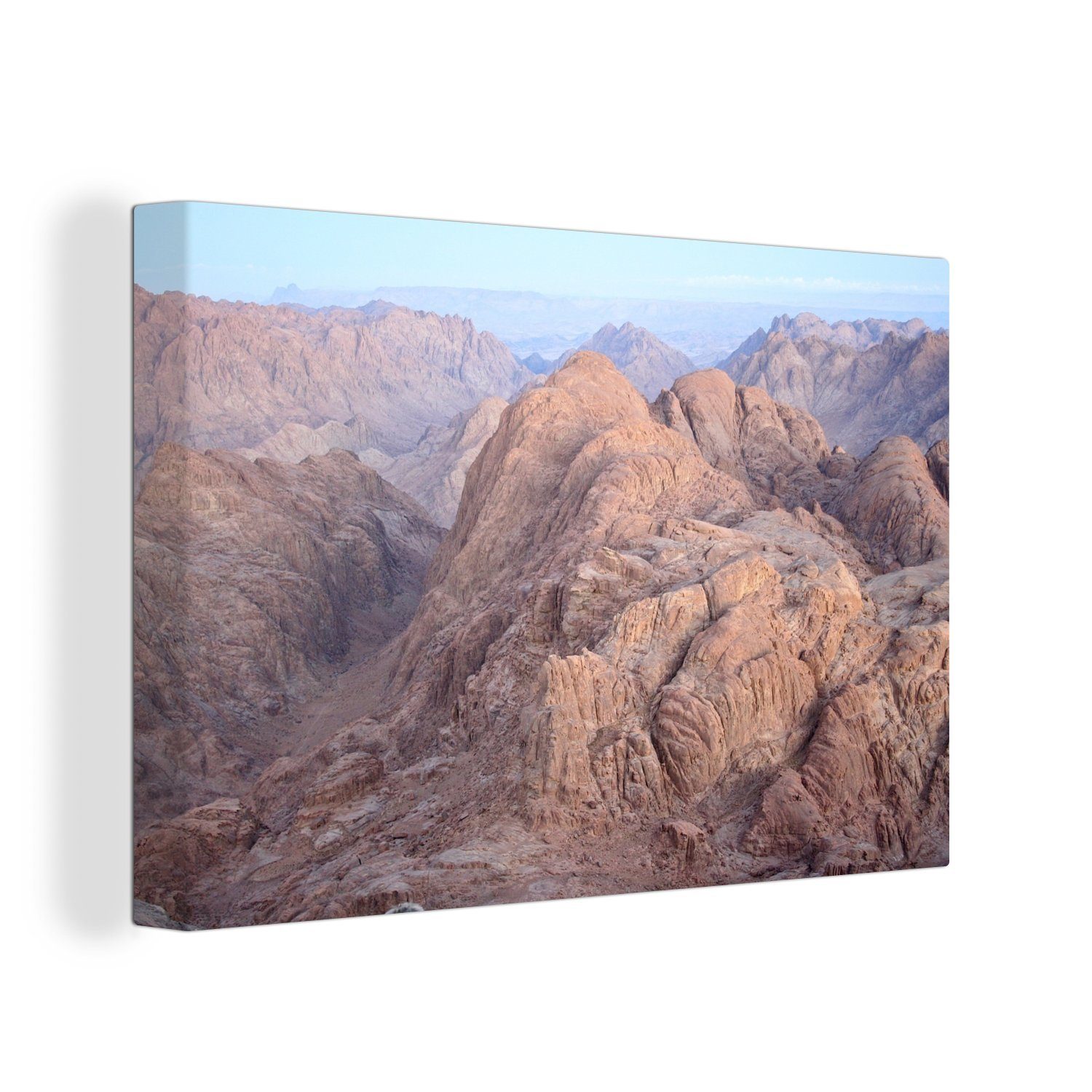 OneMillionCanvasses® Leinwandbild Blick auf das ägyptische Sinai-Gebirge, (1 St), Wandbild Leinwandbilder, Aufhängefertig, Wanddeko, 30x20 cm