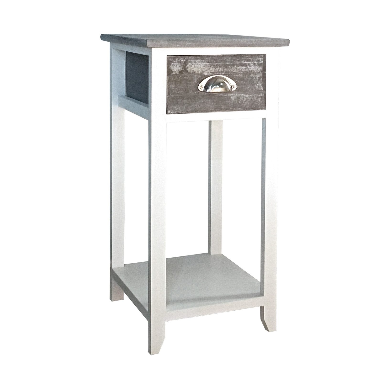 HTI-Living Beistelltisch Beistelltisch Mia Landhaus Weiß Grau (Stück, 1-St. günstig online kaufen