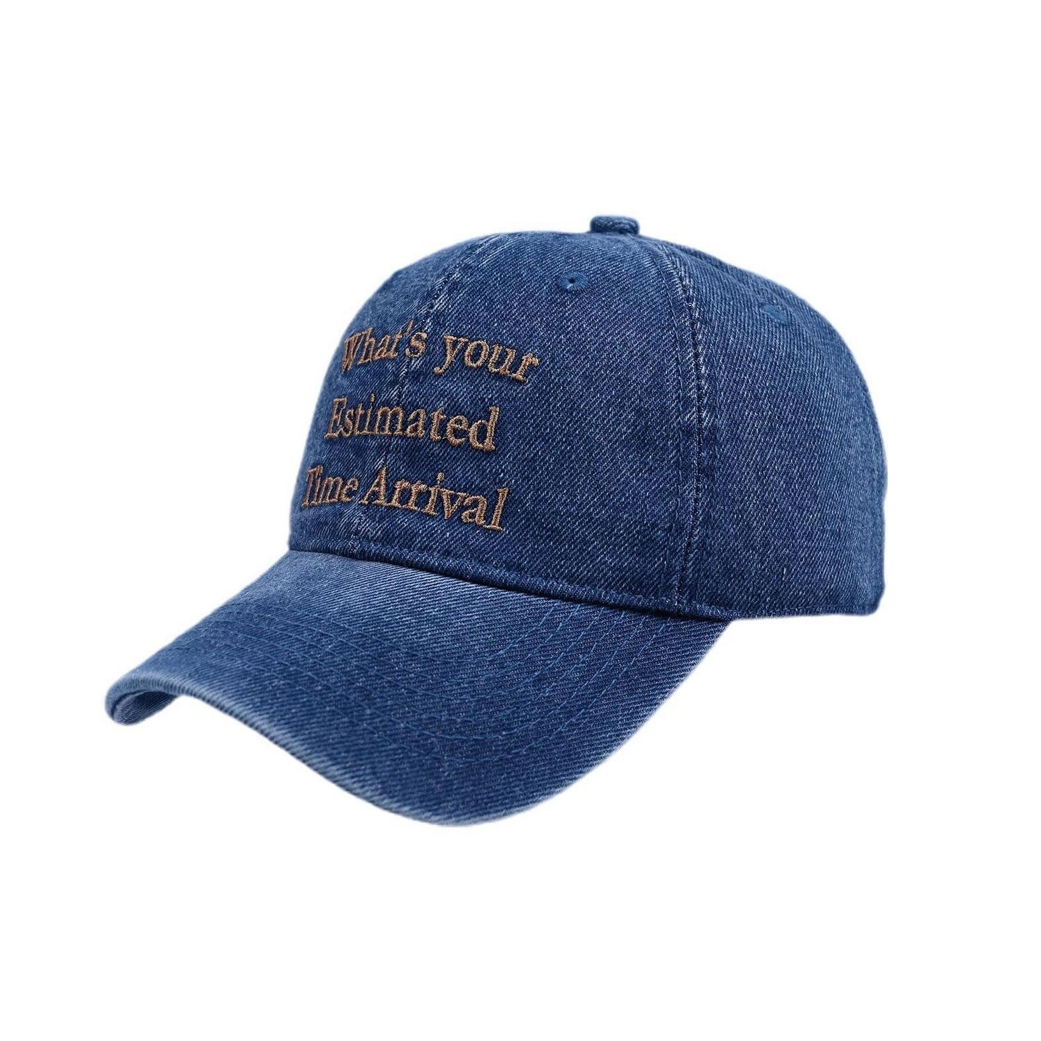 LuxusKollektion Baseball Cap Baseball Cap Damen Denim Stickerei Sonnenschutz Einstellbar Dunkelblau