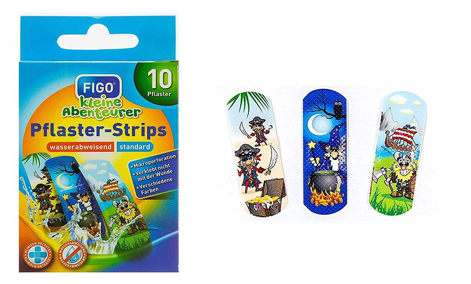 FIGO Wundpflaster Figo Kleine Abenteurer Пластир-Strips (Set, 10 St., Kinderpflaster), Kinderpflaster Пластир-Strips Пластирstrips