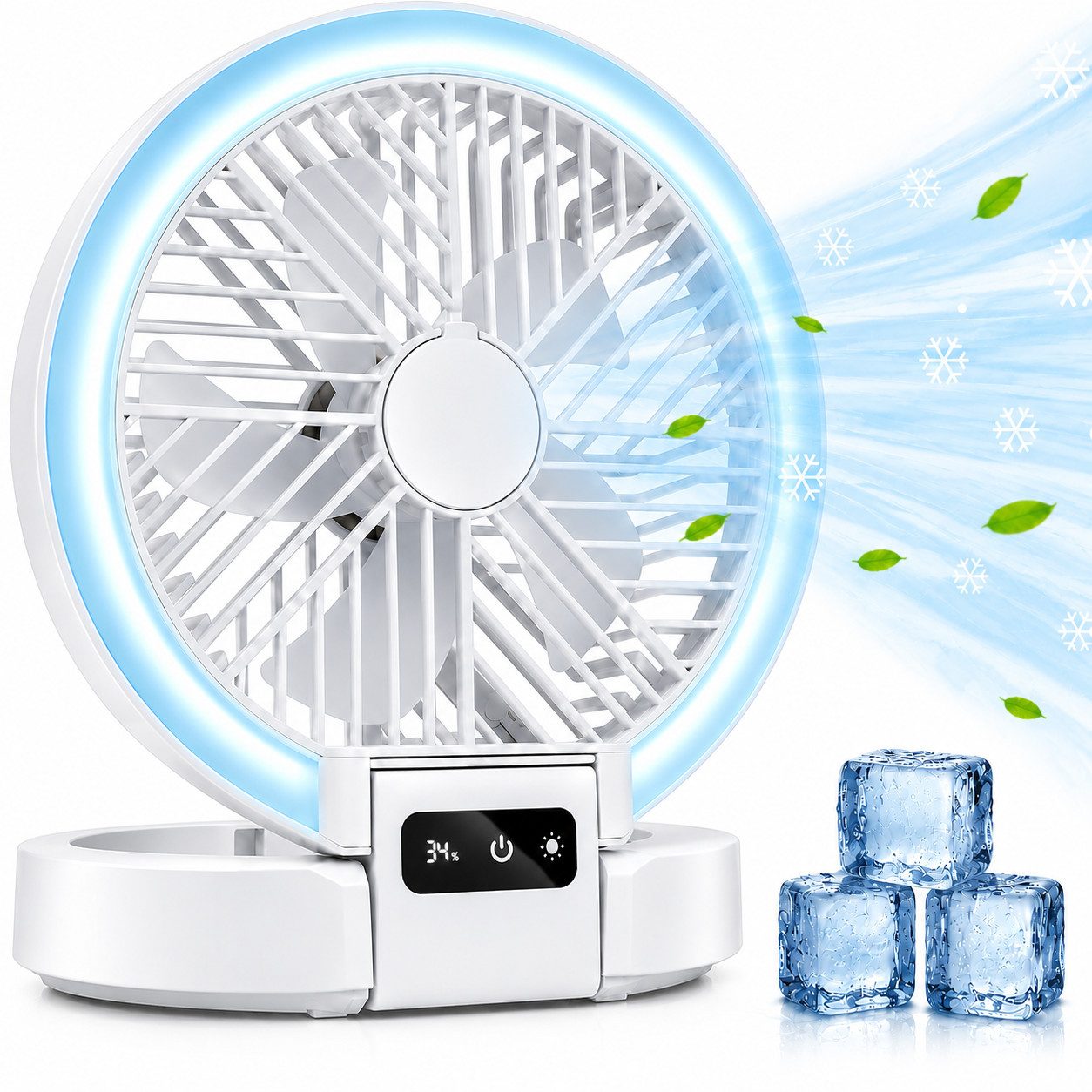 Lifetime Tischventilator LIFETIME AIR Mini Ventilator USB 1200mAh Akku