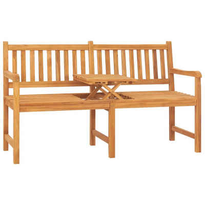 vidaXL Gartenbank Gartenbank 3-Sitzer mit Tisch 150 cm Massivholz Teak