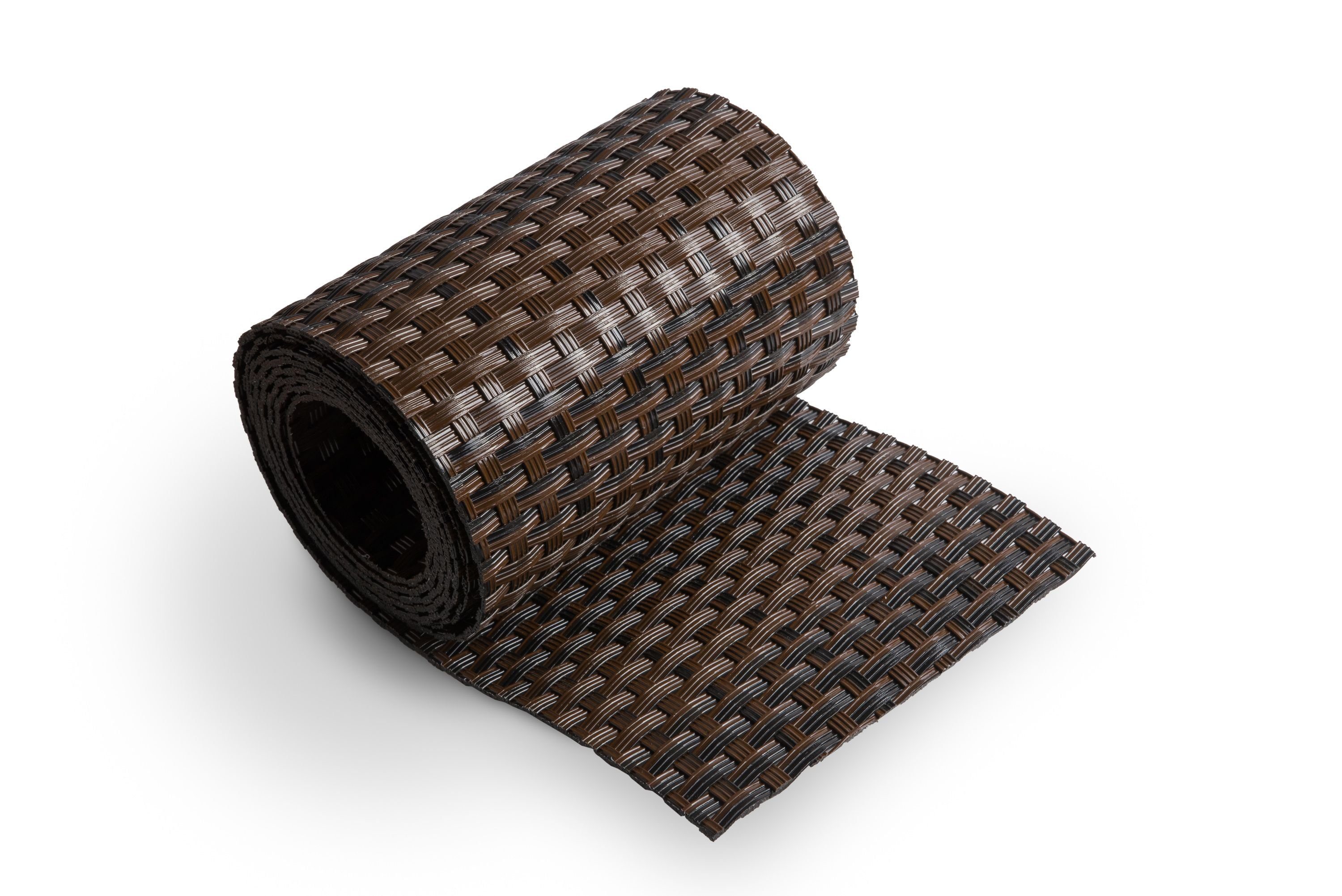 Rattan Art Sichtschutzstreifen Polyrattan - Gemischt Braun / Schwarz