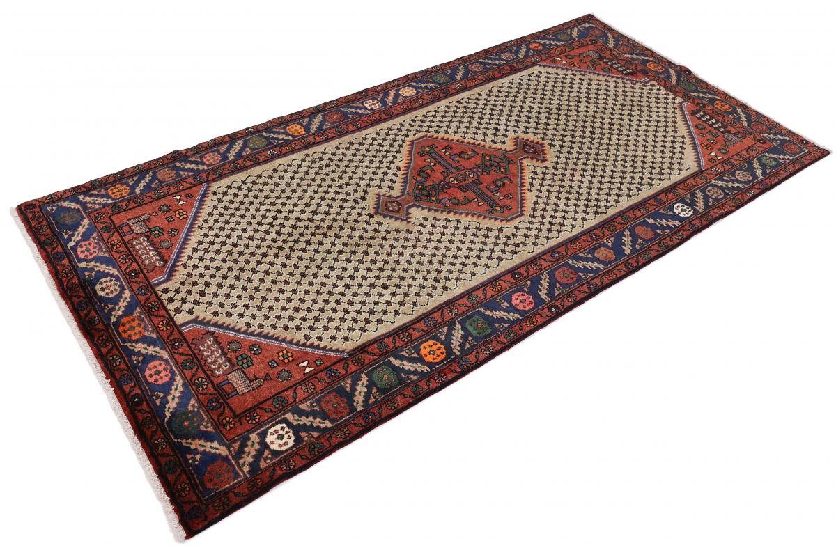 Orientteppich Hamadan 145x303 Handgeknüpfter Orientteppich mm 8 Nain Perserteppich / Läufer, Höhe: rechteckig, Trading