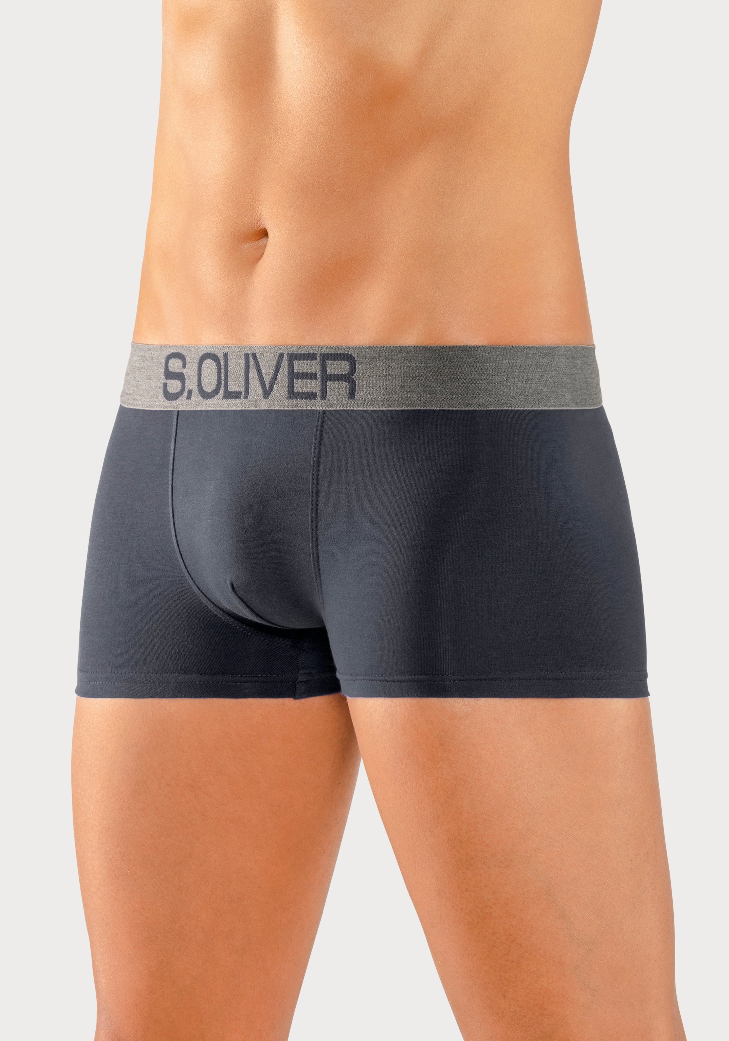 s.Oliver Boxer Boxershorts für Herren (Packung, 4-St) mit kontrastfarbenem Webbund – Bild 5 von 5