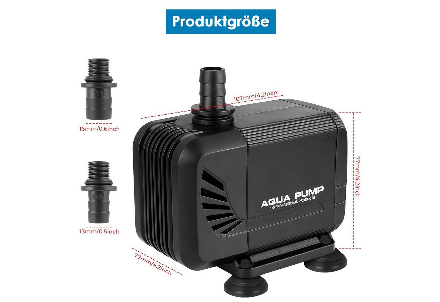 Thumbnail - TLGREEN Aquarienpumpe Aquarium Pumpe Wasserpumpe, für Teich Brunnen Aquarium Steingarten (Ultra-Quiet Wasserpumpe mit Fi...