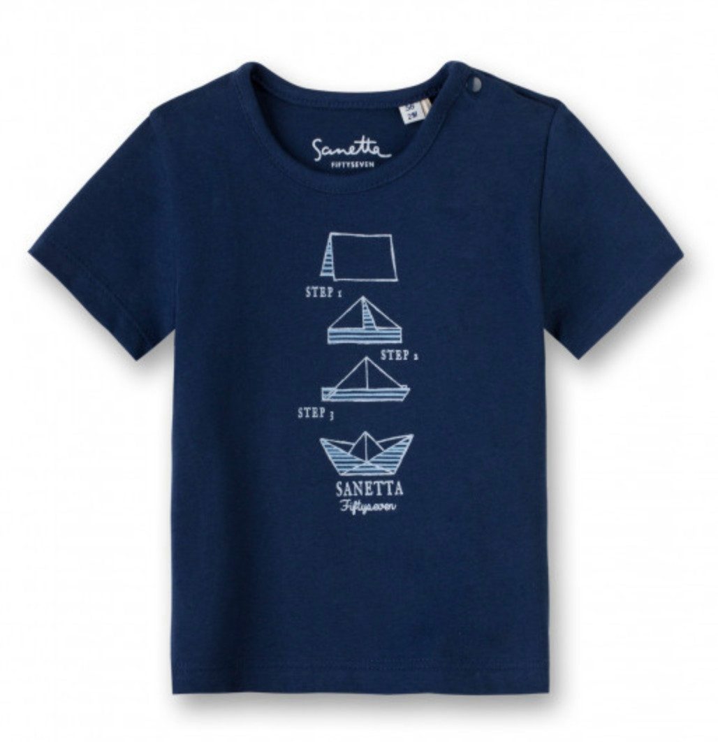 Sanetta T-Shirt Baby T-Shirt mit Boot Print aus Baumwolle, Jungen Shirt