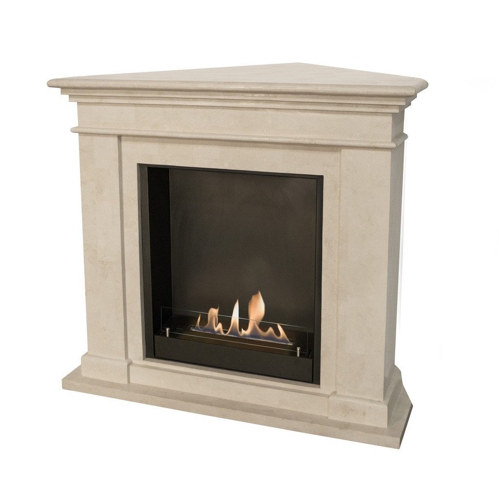XARALYN Echtfeuer-Dekokamin Ethanol-Kamin - Kos Corner mit Bio - 3 kW Heizung - Dekokamin