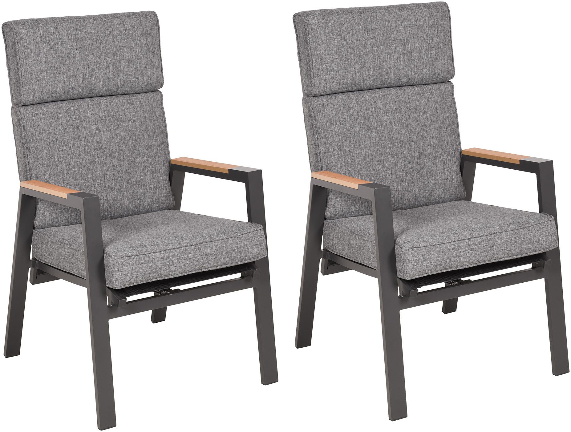 Garden Pleasure Stapelstuhl BARLETTA (Set, 2 St), Rückenlehne verstellbar