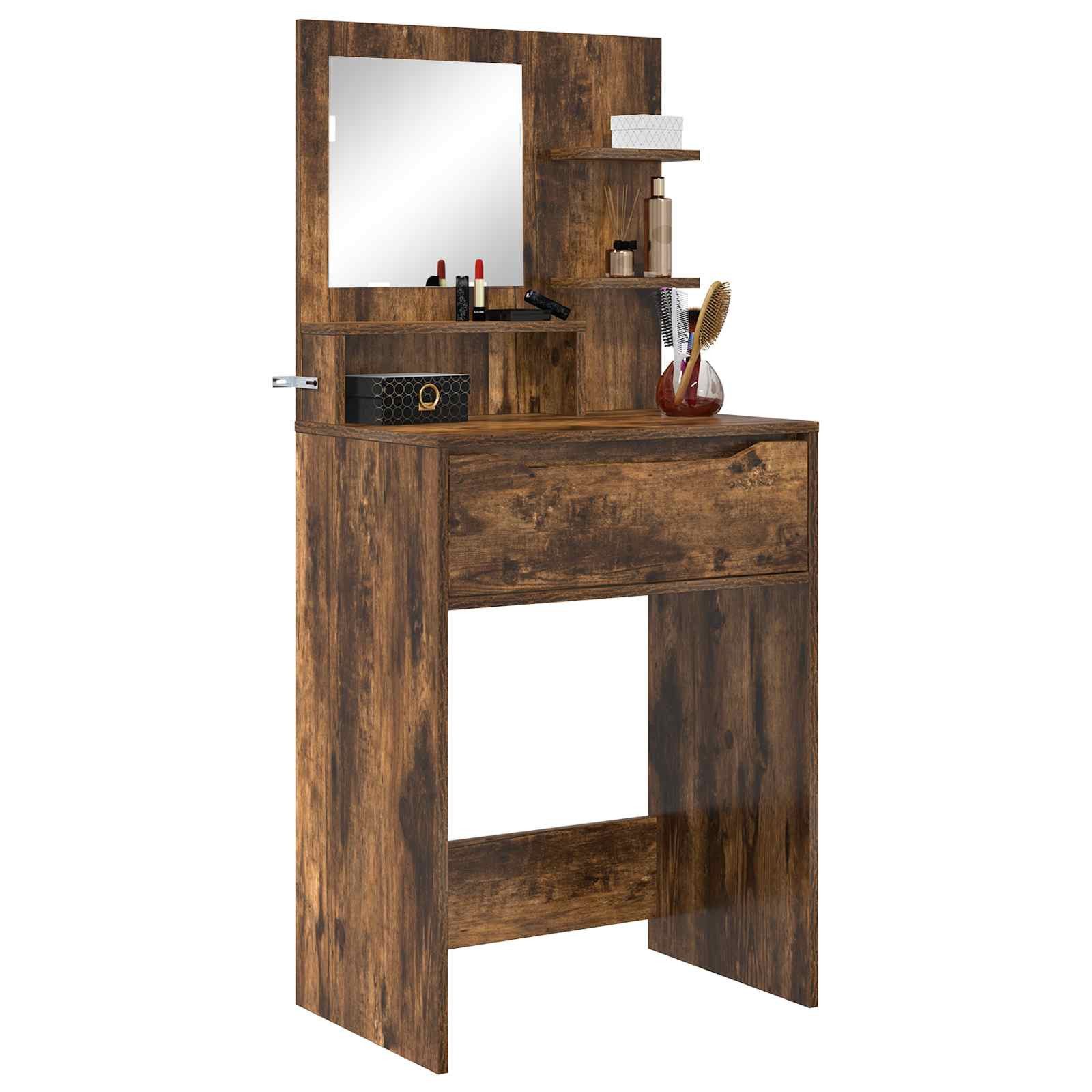 vidaXL Schminktisch Schlafzimmer-Frisiertische Geräucherte Eiche 80 x 39,6 x 135 cm (1-St)